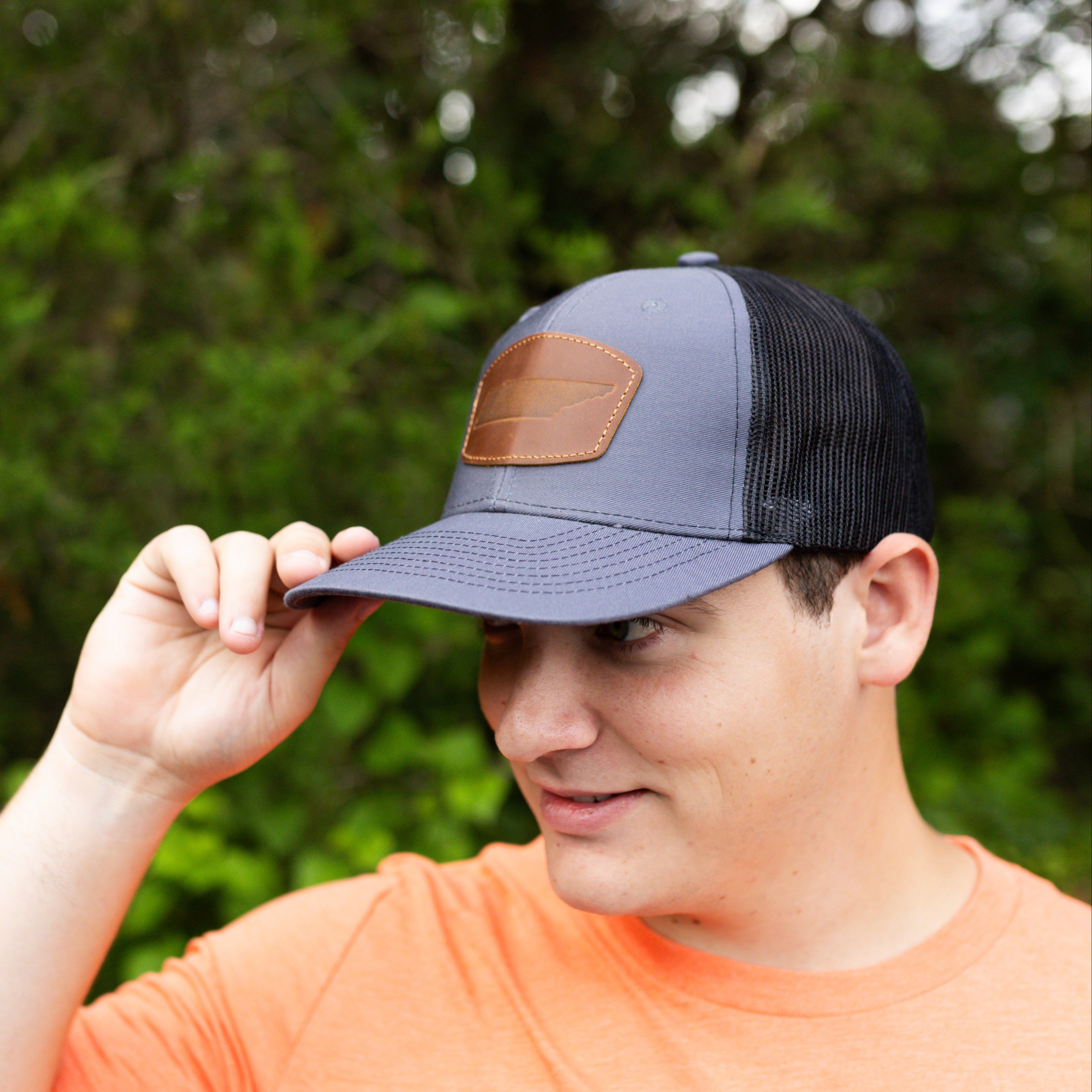 Tennessee TN Shape Leather Patch Hat - Barrel Down South