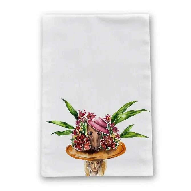 Crazy Hat Derby Tea Towel - Barrel Down South