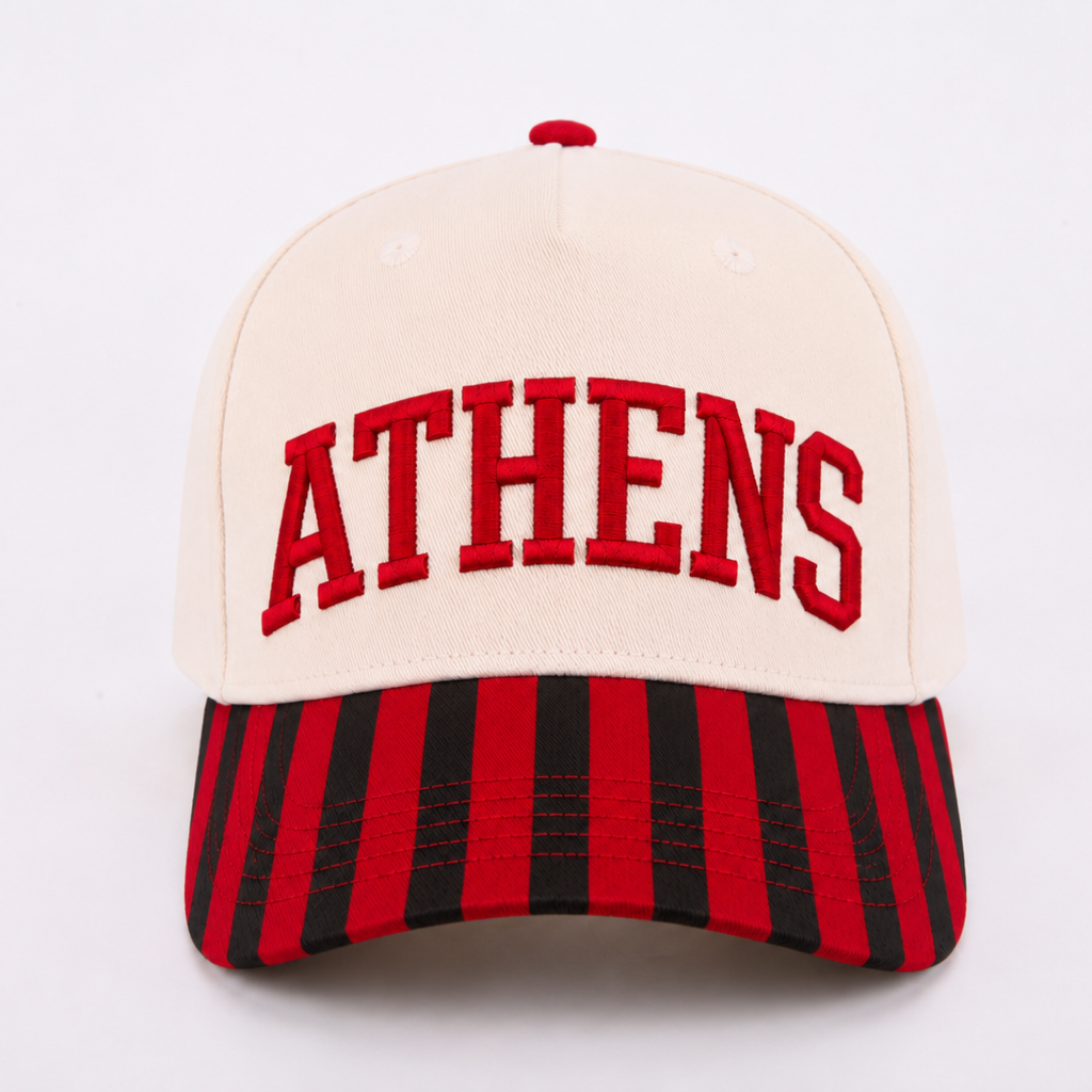 Athens Word Georgia Stripe Hat - Barrel Down South