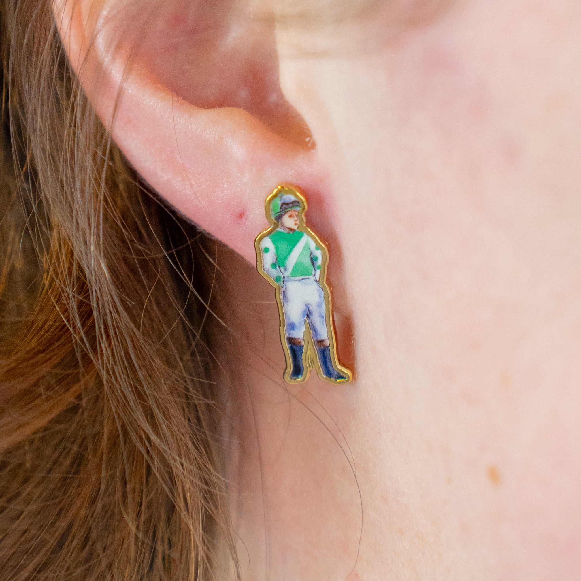 Standing Jockey Stud Earring - Barrel Down South