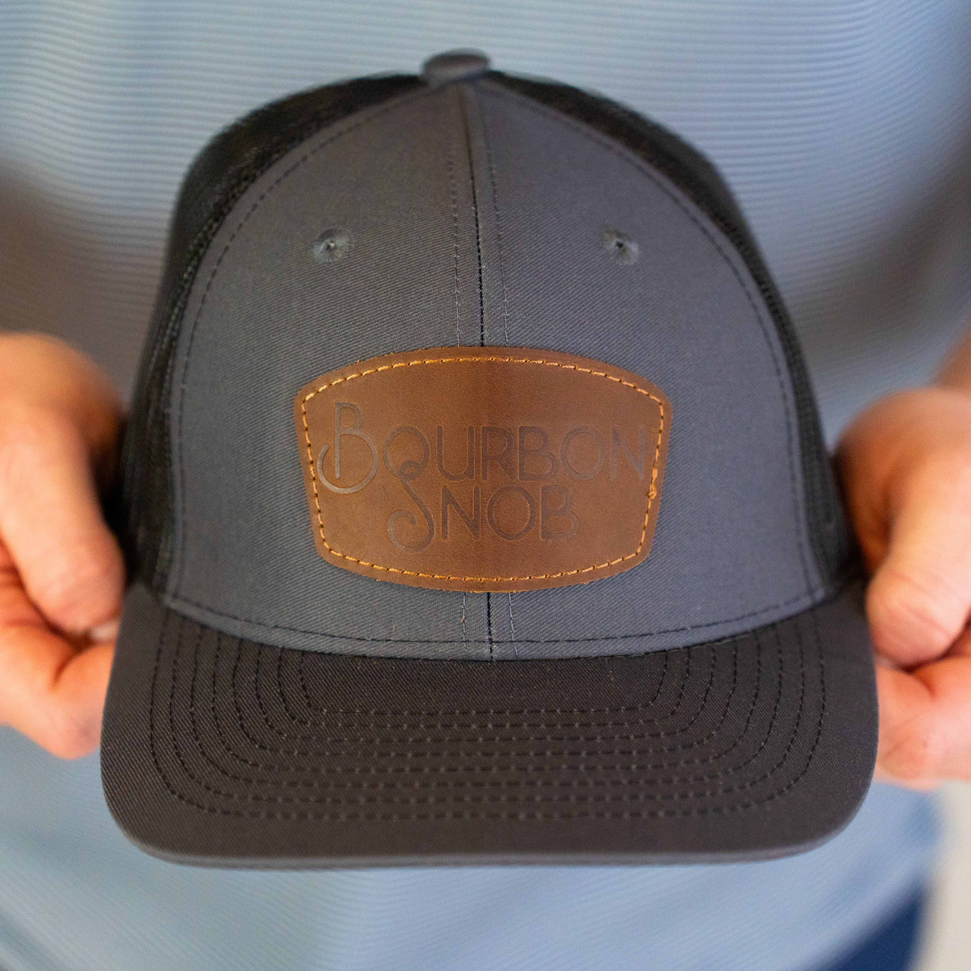 Bourbon Snob Leather Patch Hat - Barrel Down South