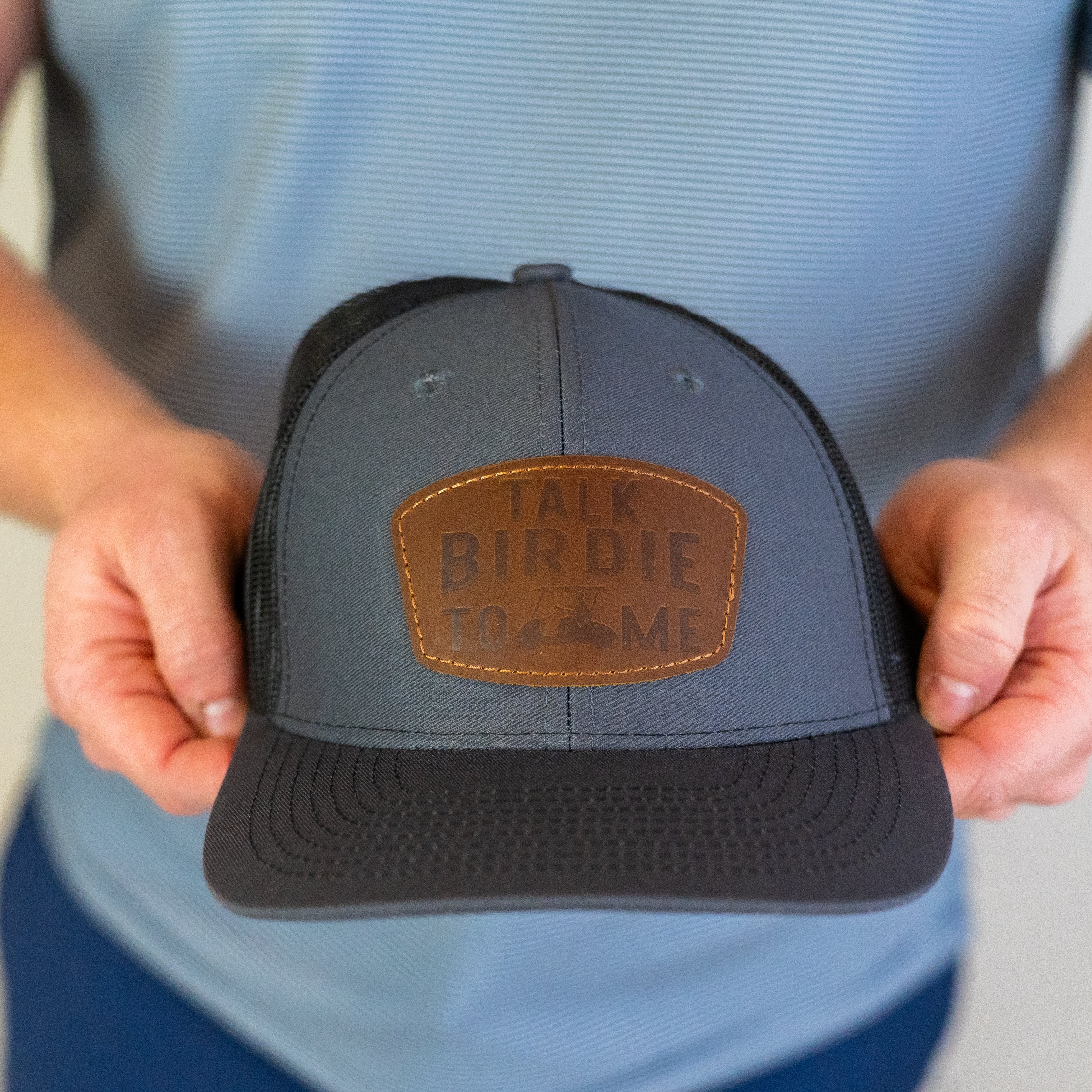 Talk Birdie To Me Golf Leather Patch Hat - Barrel Down South