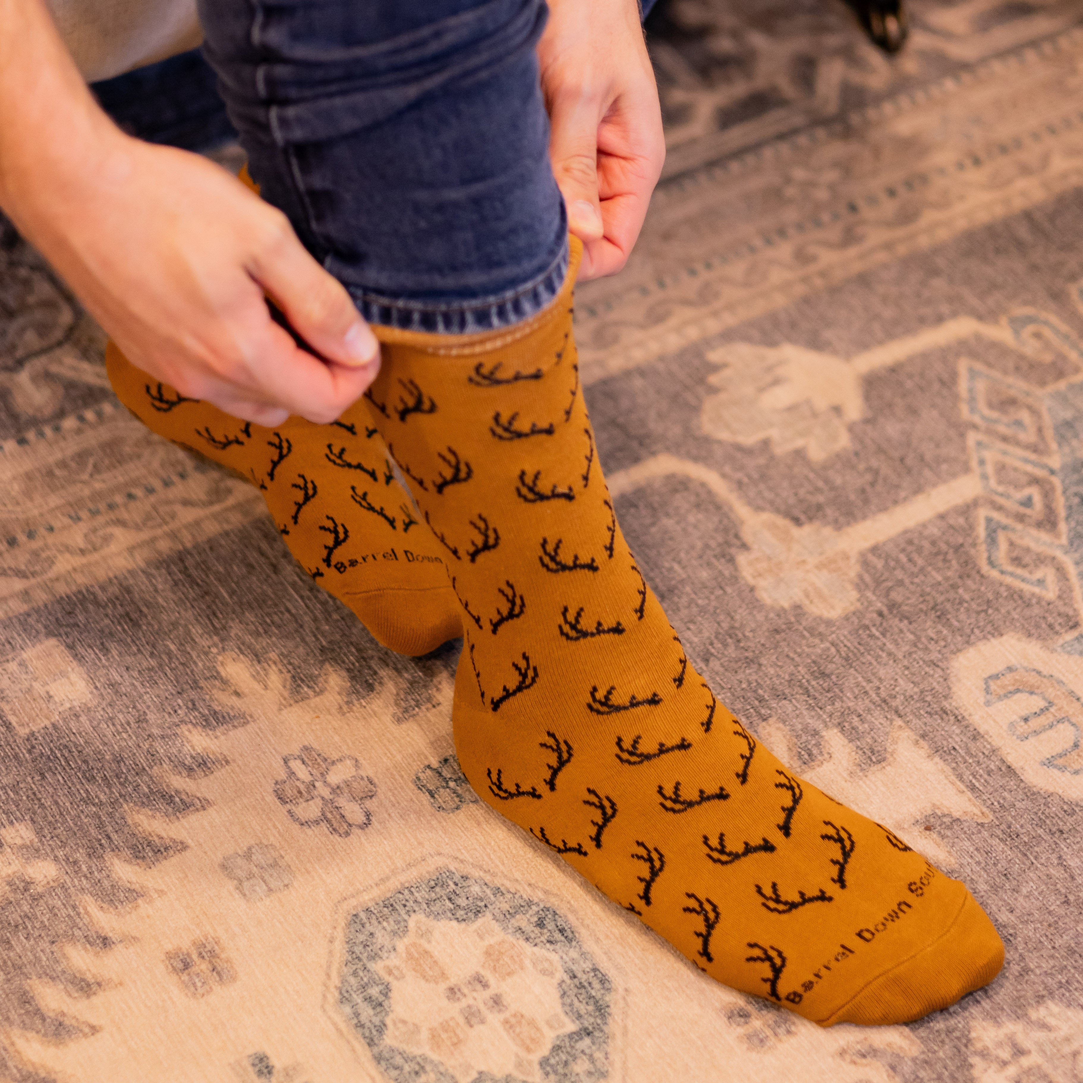 Rack 'Em Hunting Deer Antler Socks - Barrel Down South