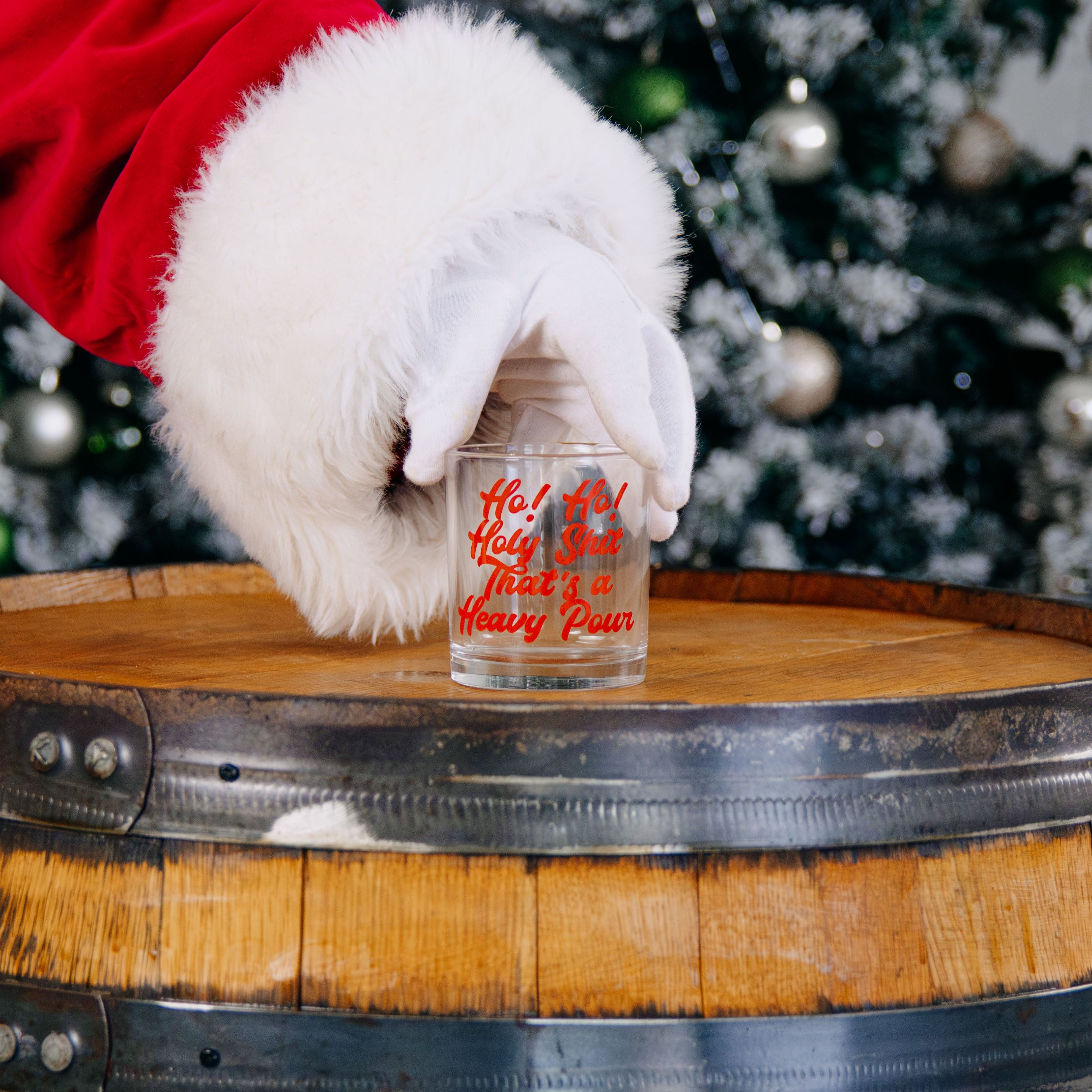 Heavy Pour Christmas Rocks Glass - Barrel Down South