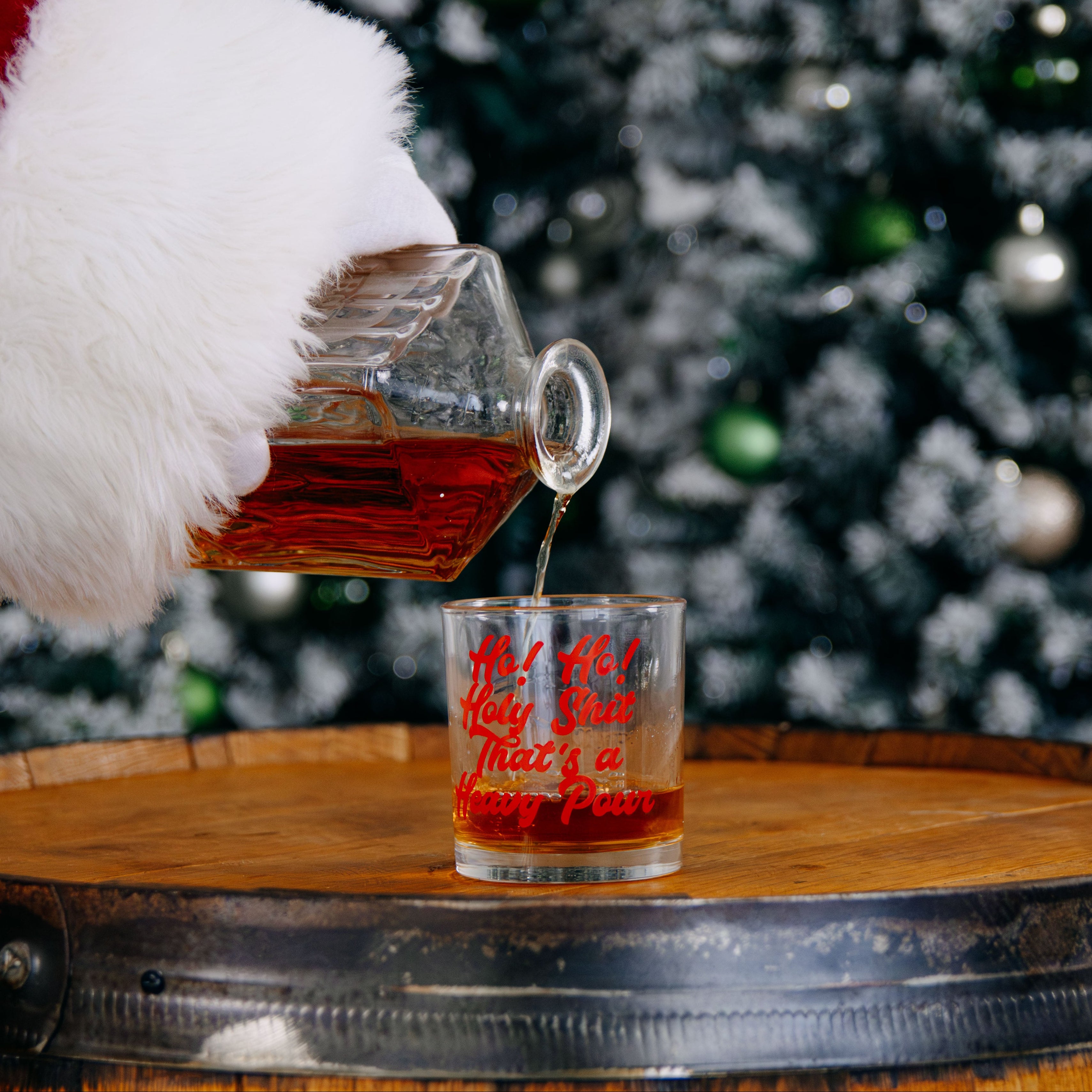 Heavy Pour Christmas Rocks Glass - Barrel Down South