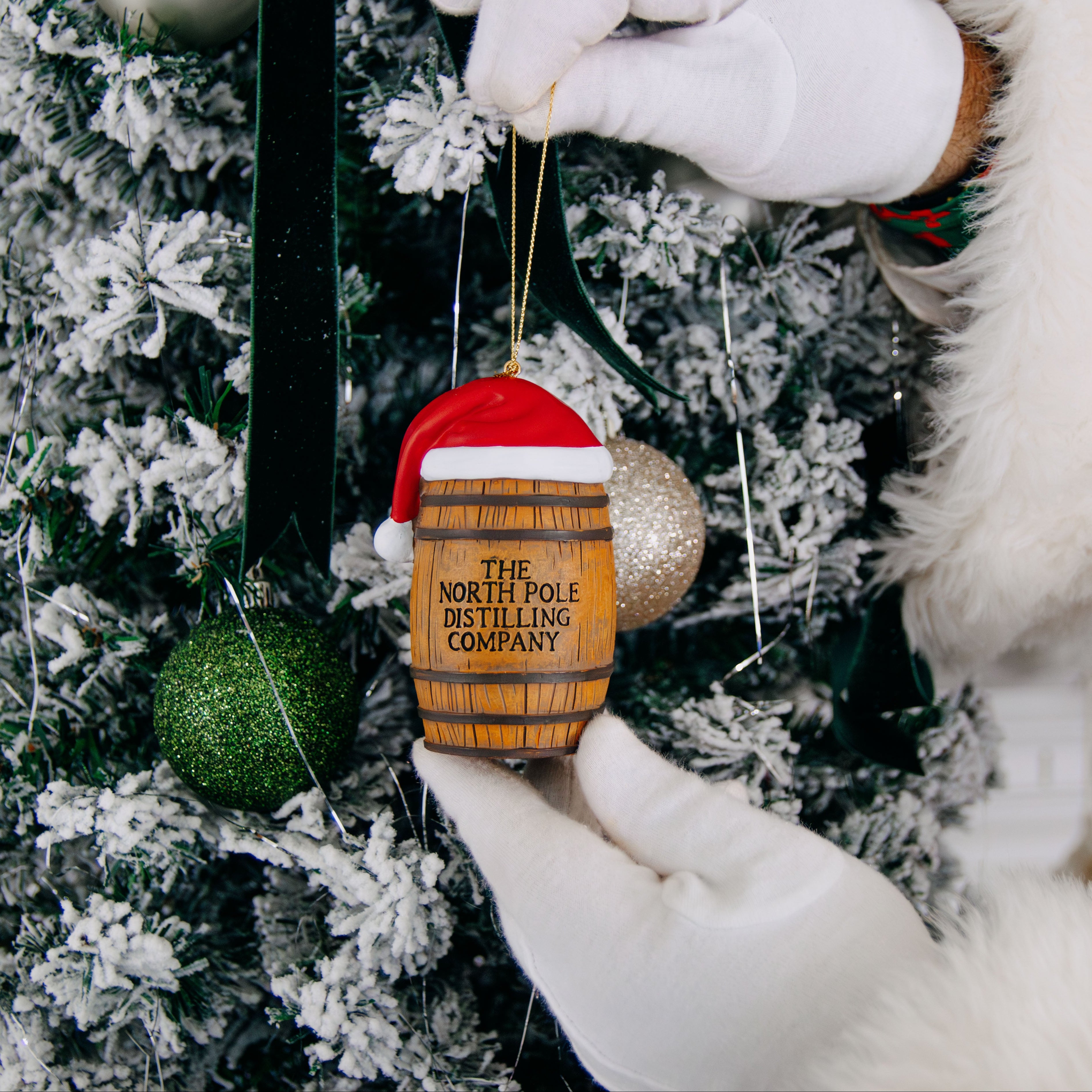 The North Pole Distilling Company Bourbon Barrel Ornament - Barrel Down South