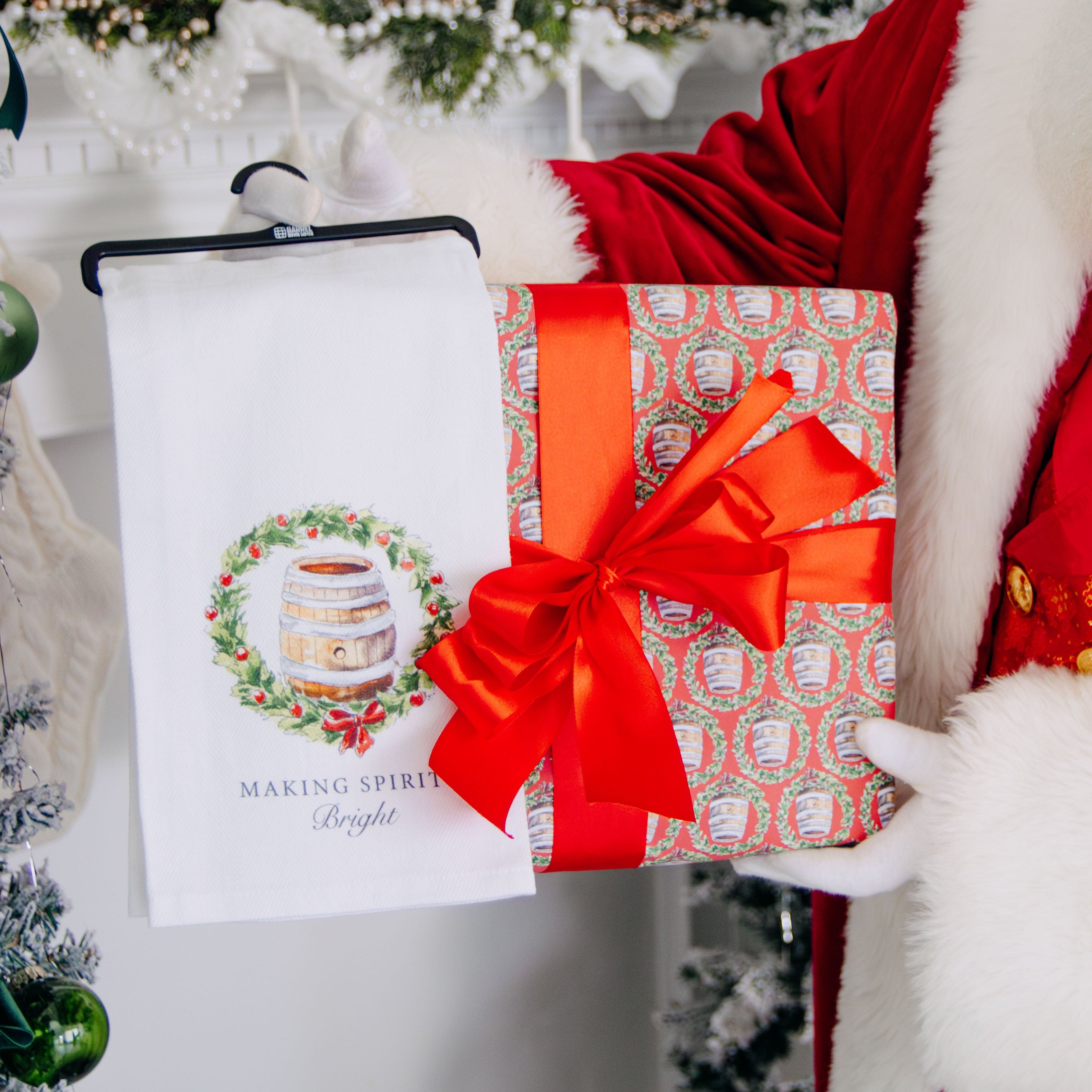 Making Spirits Bright Tea Towel - Barrel Down South