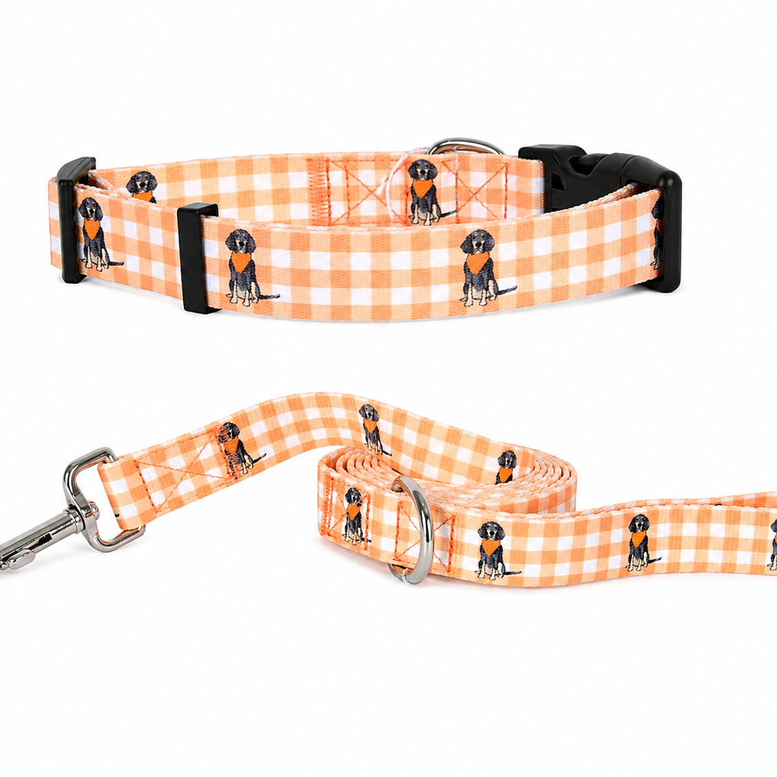 Bluetick Coonhound Gingham Dog Combo - Barrel Down South