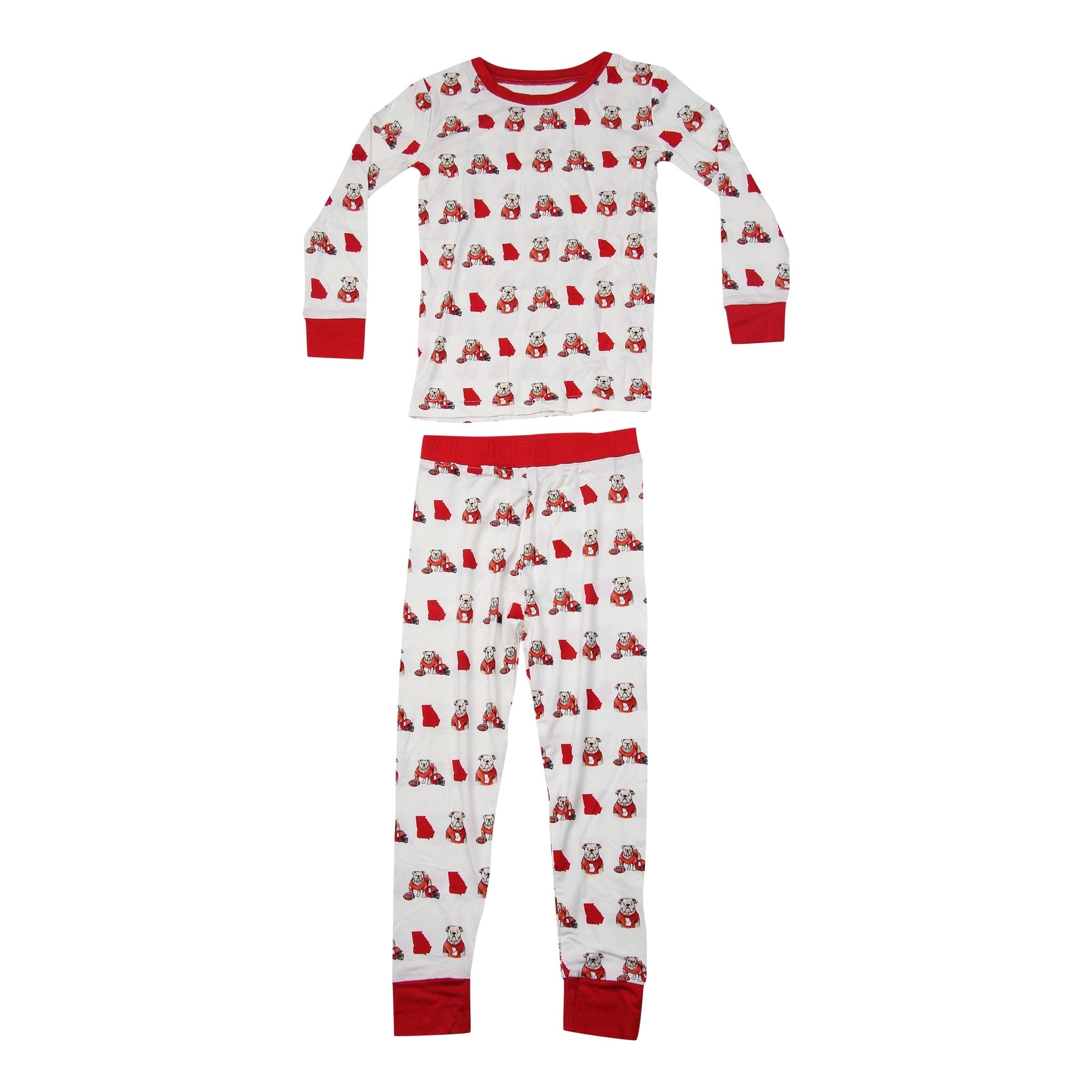 Georgia State Shape Unisex Kids Pajamas - Barrel Down South