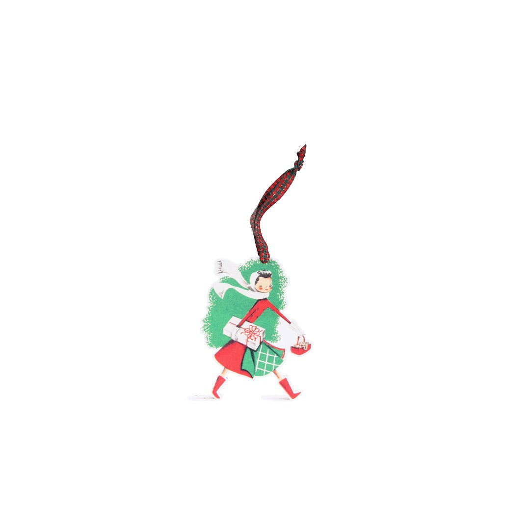 Vintage Woman In Scarf Ornament - Barrel Down South