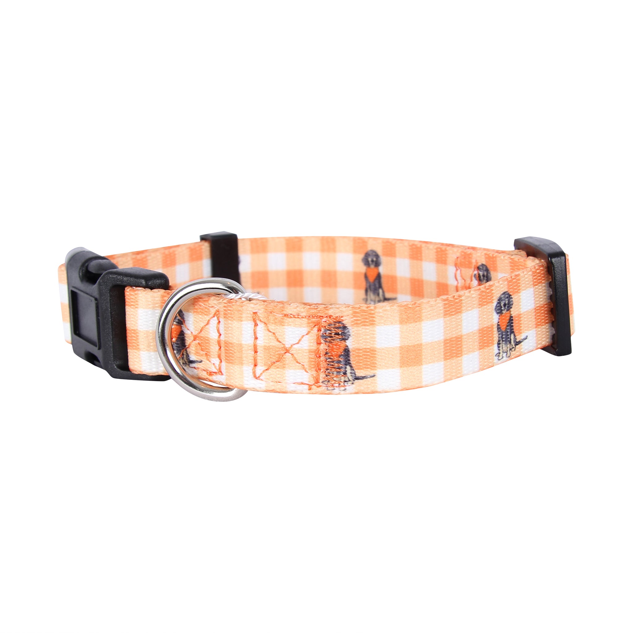 Bluetick Coonhound Gingham Dog Collar - Barrel Down South