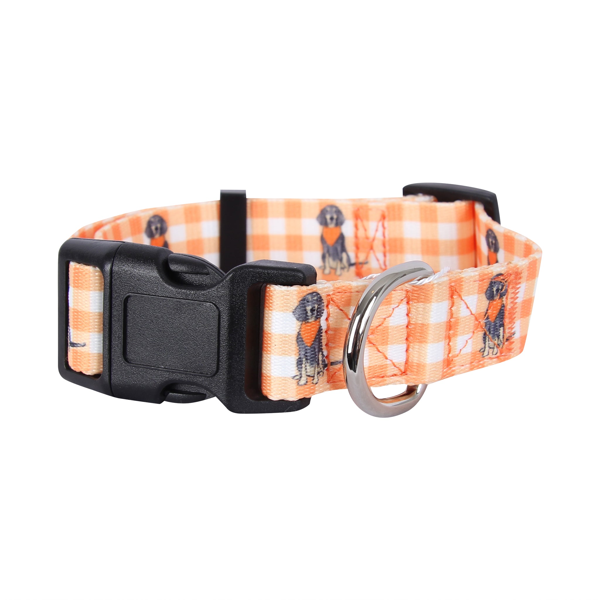Bluetick Coonhound Gingham Dog Collar - Barrel Down South