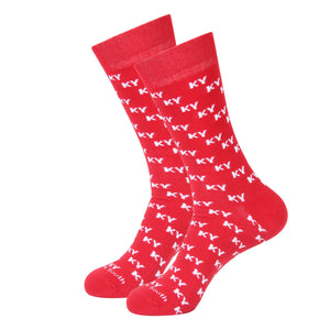 Red KY Letters Socks