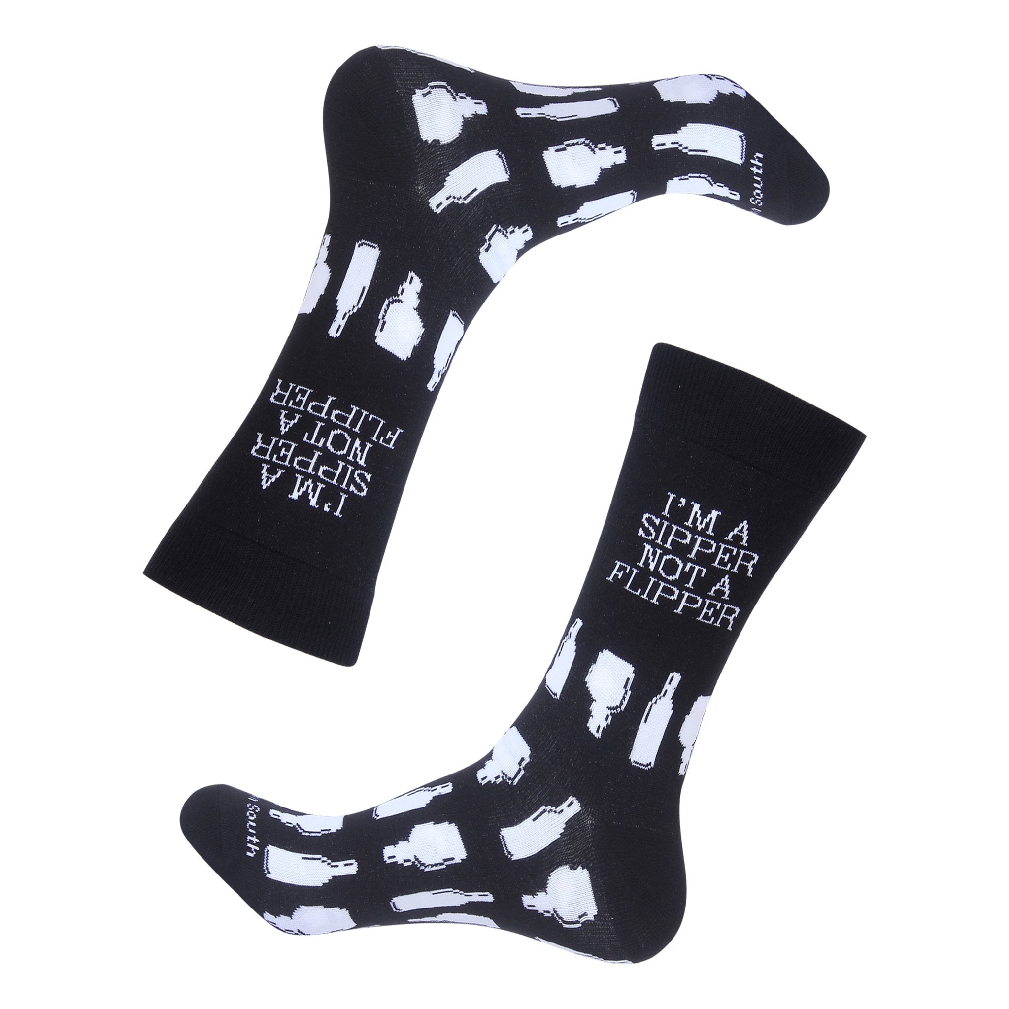 I'm A Sipper Not A Flipper Bourbon Socks
