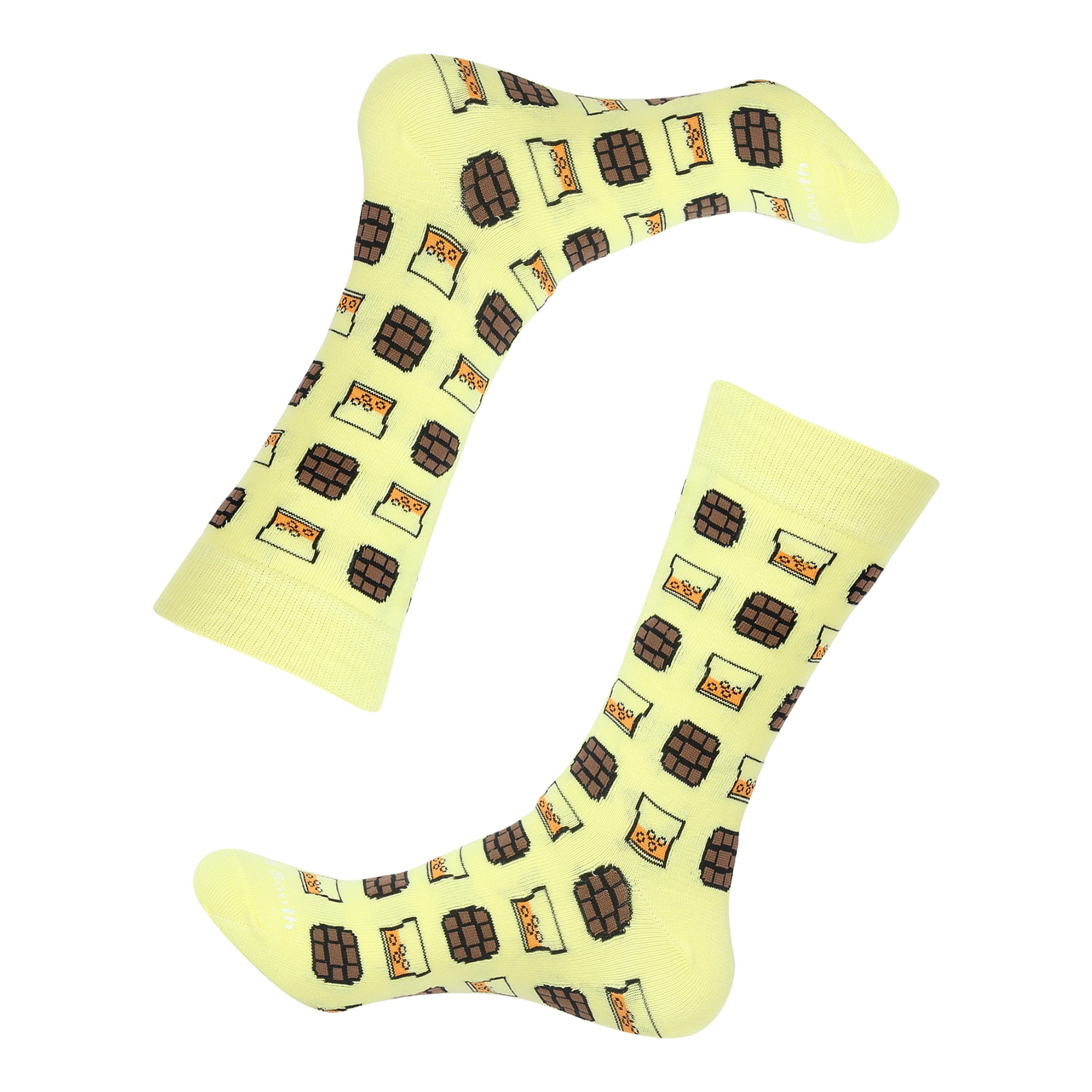 Yellow On The Rocks Socks