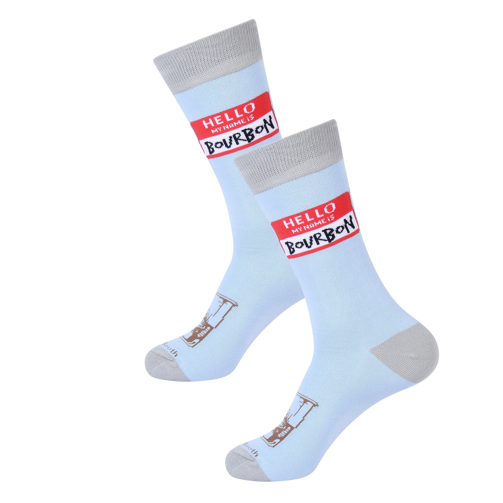 Hello My Name Is Bourbon Socks