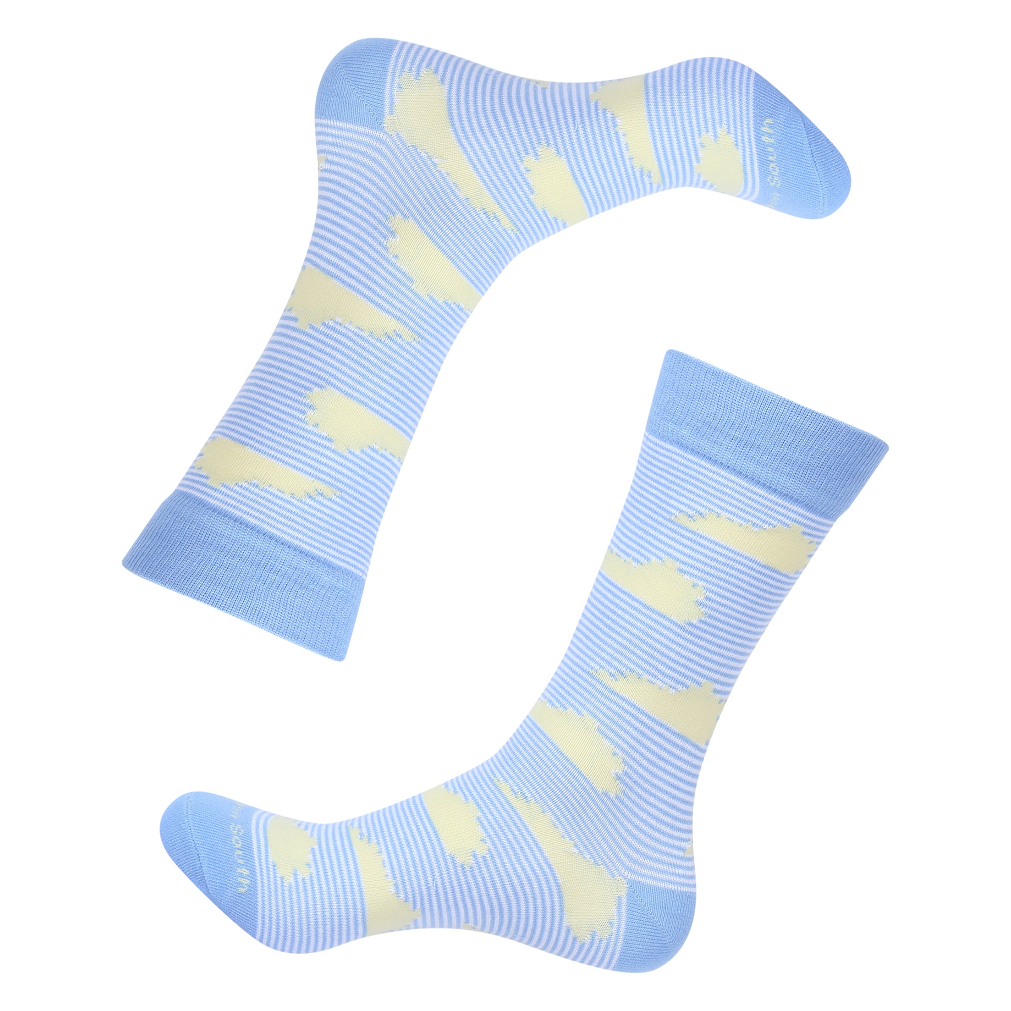 Blue Stripe/Yellow Kentucky Shape Socks