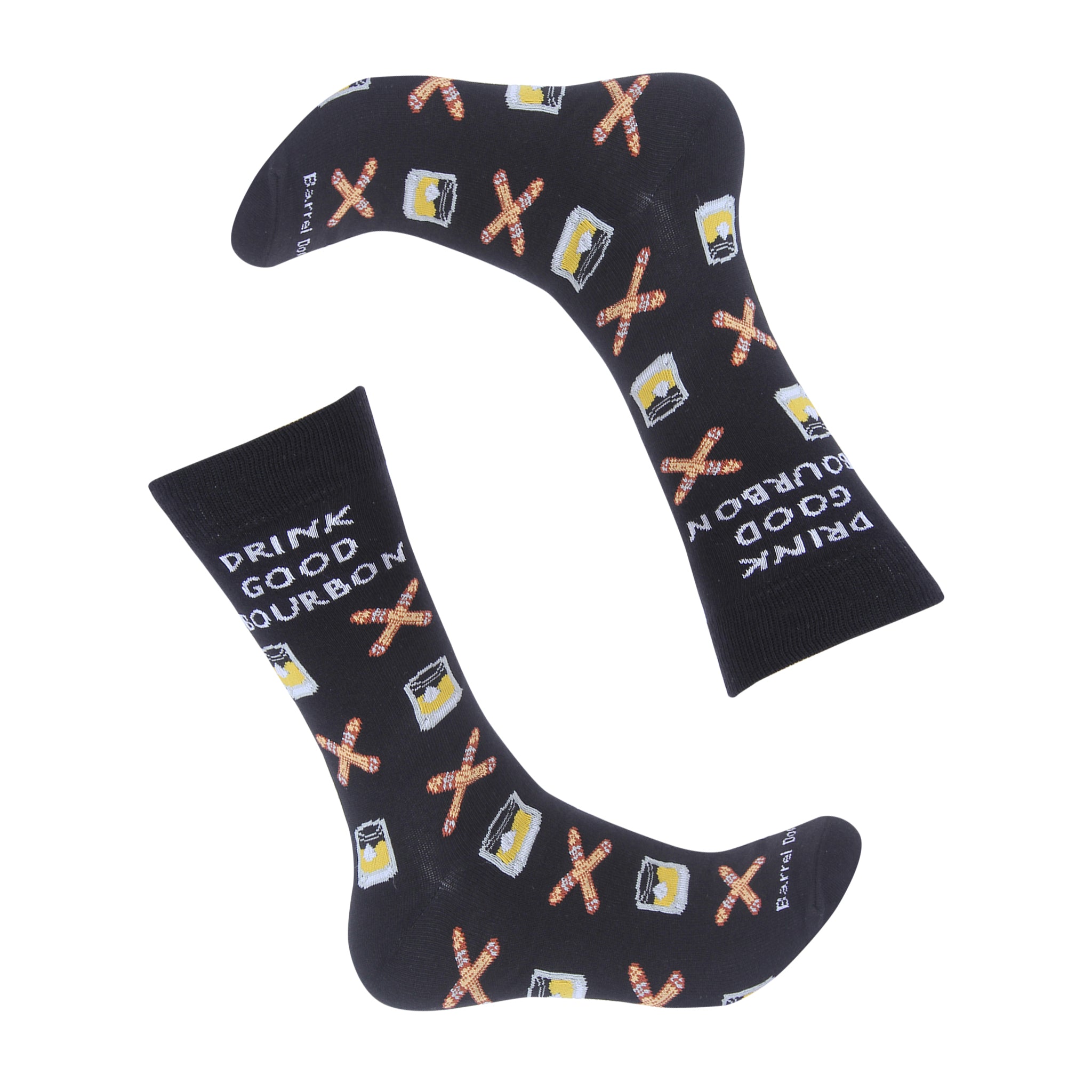 Smoke Good Cigars & Drink Good Bourbon Socks
