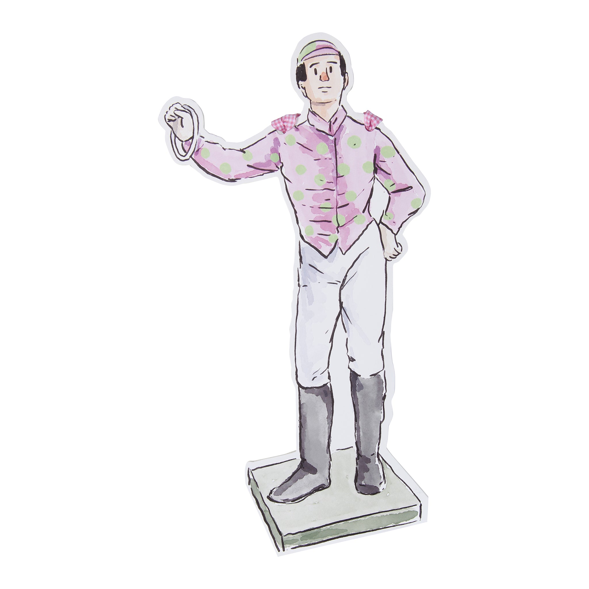Pink Standing Jockey Door Hanger - Barrel Down South