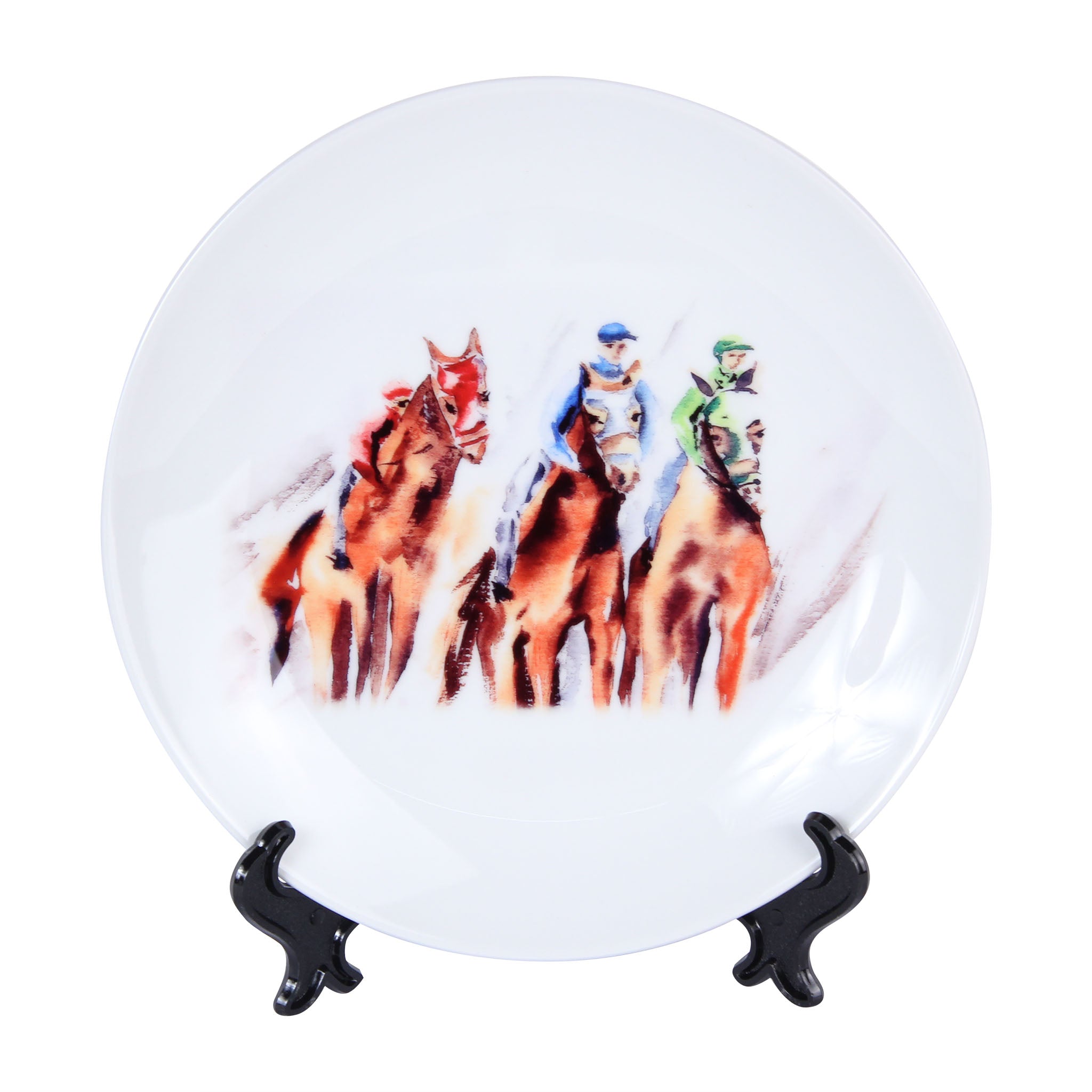 Three Racing Horses Plate - Barrel Down South