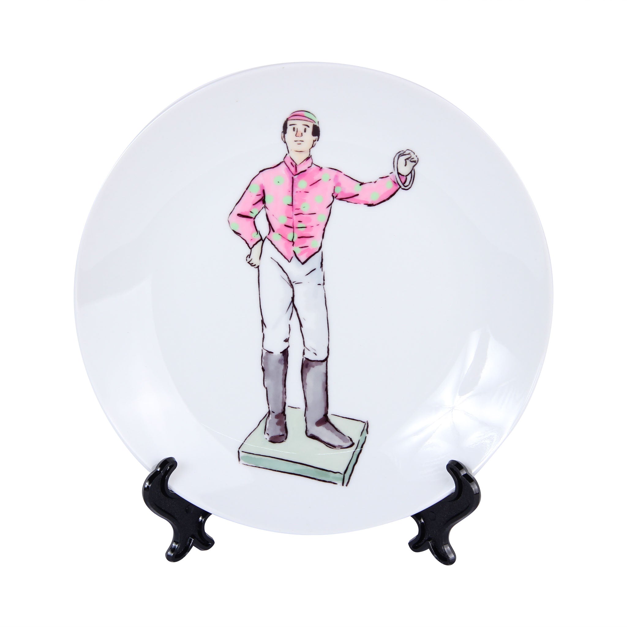 Pink Standing Jockey Plate - Barrel Down South