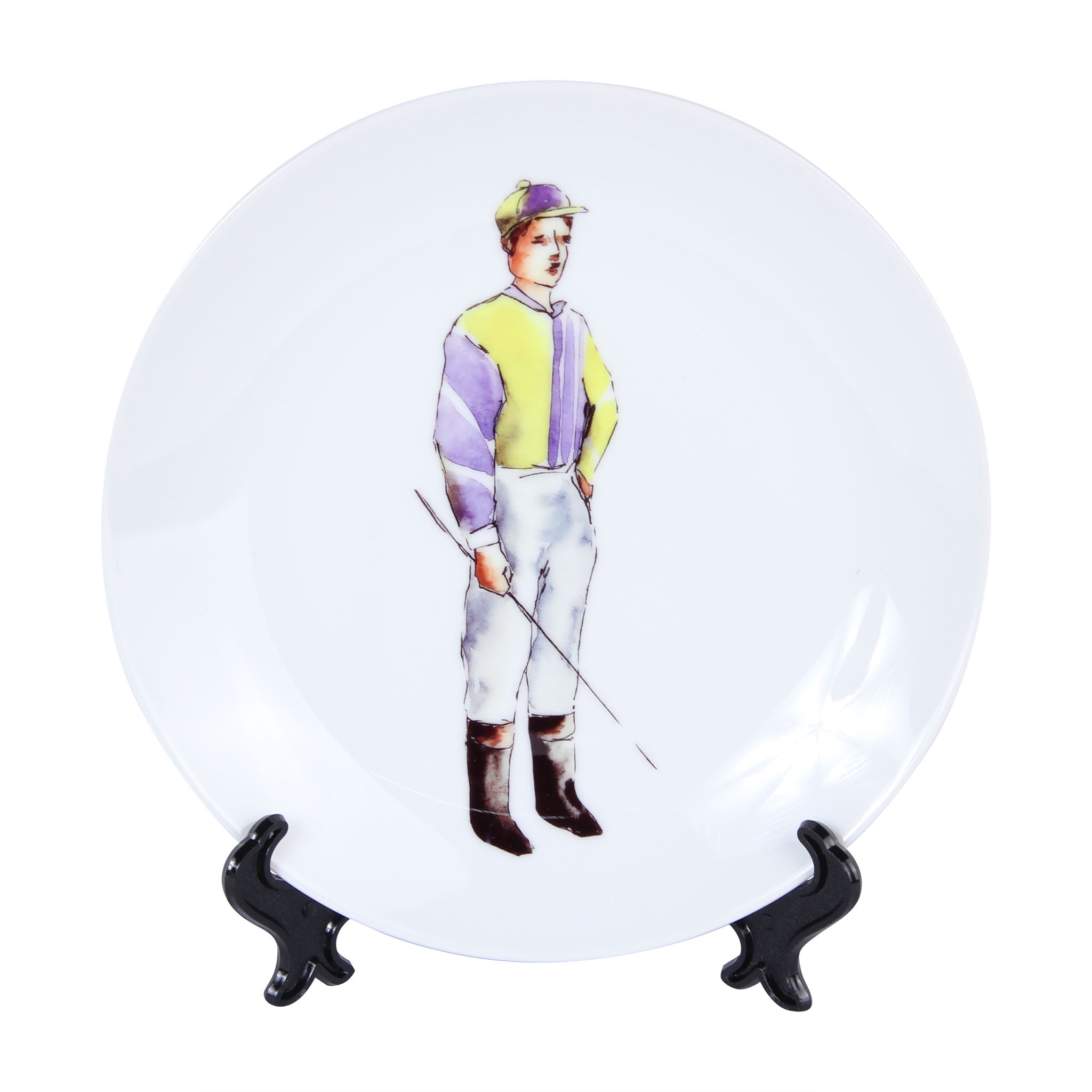 Yellow/Purple Standing Jockey Plate - Barrel Down South