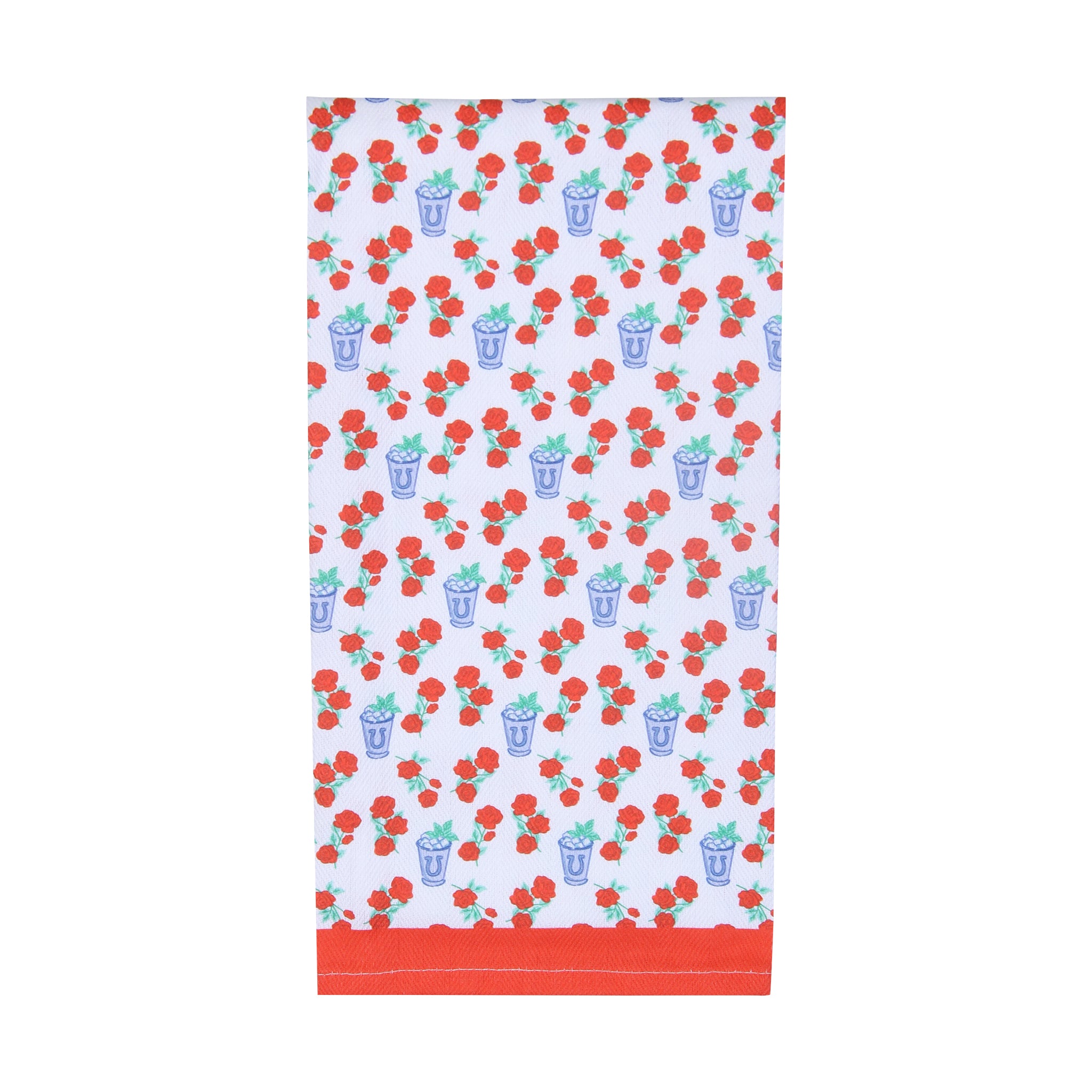 Red Roses and Mint Juleps Tea Towel - Barrel Down South