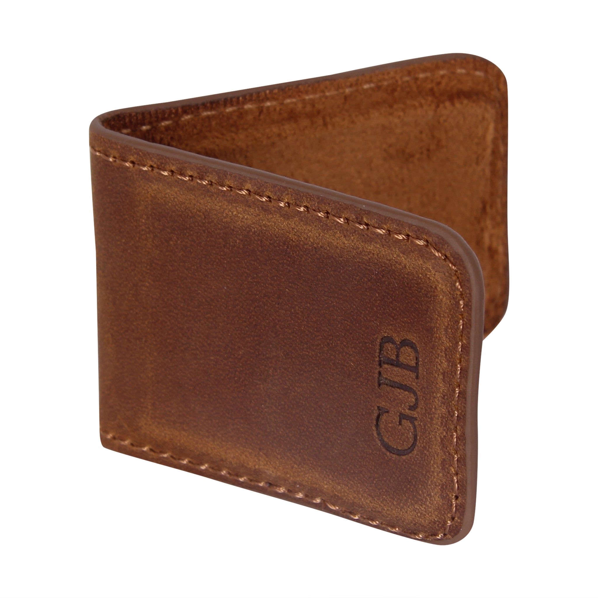 Custom Leather Magnetic Money Clip - Barrel Down South