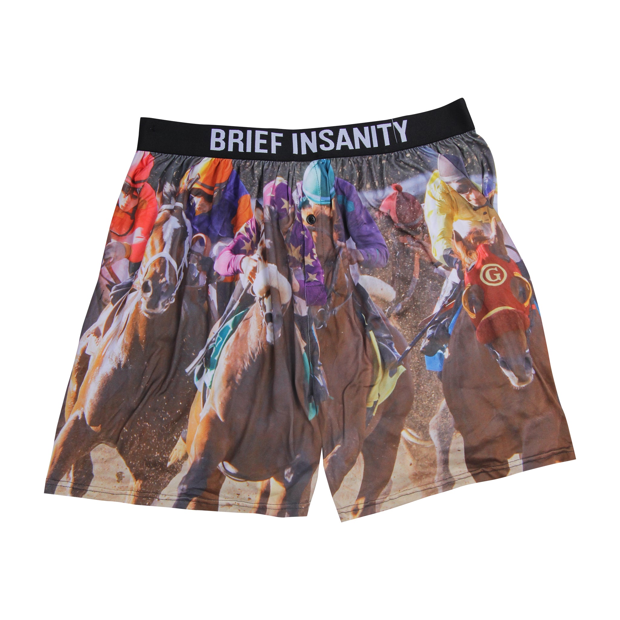 Neck and Neck Horse Racing Boxers - Barrel Down South