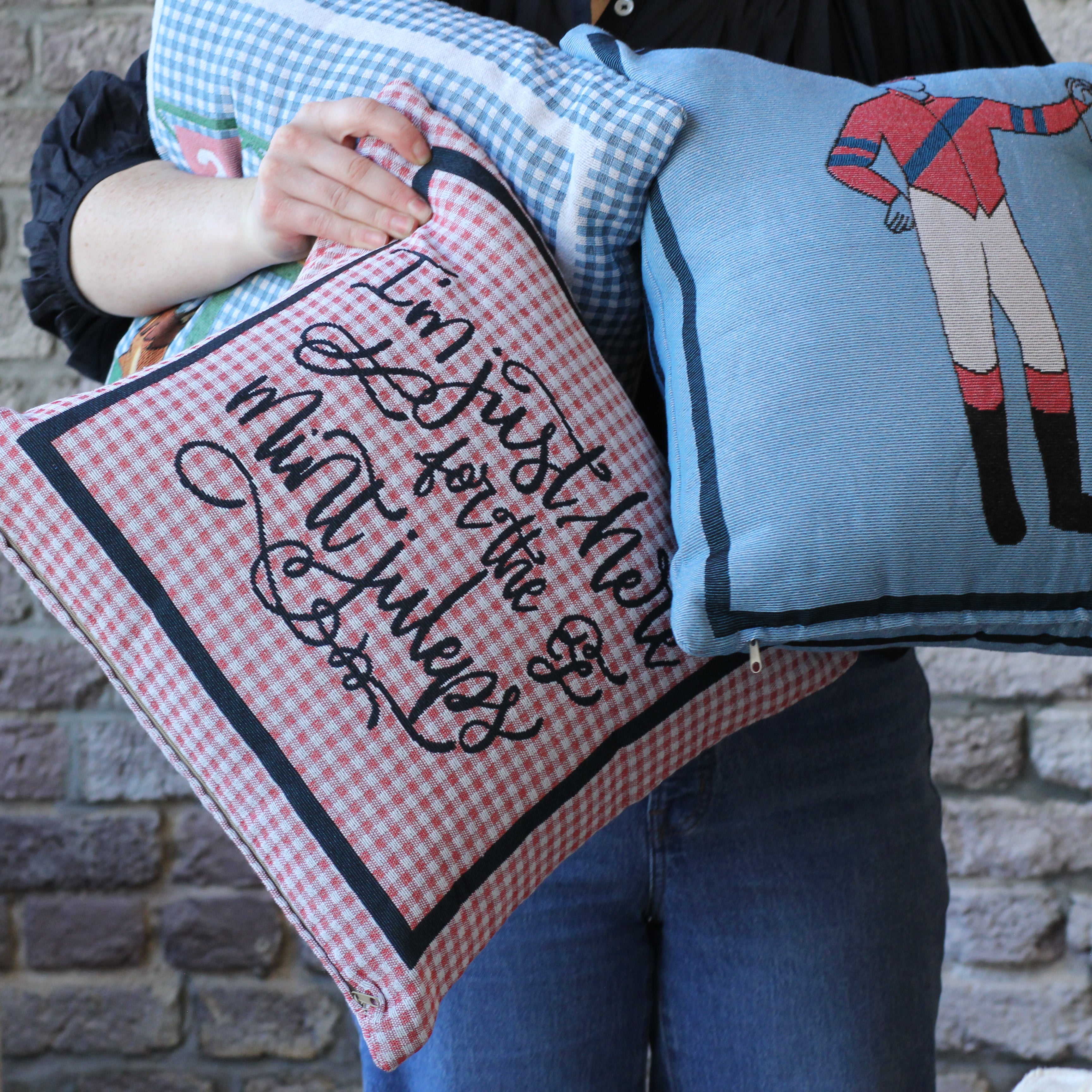 I'm Just Here For The Mint Juleps Pillow (Pink) - Barrel Down South