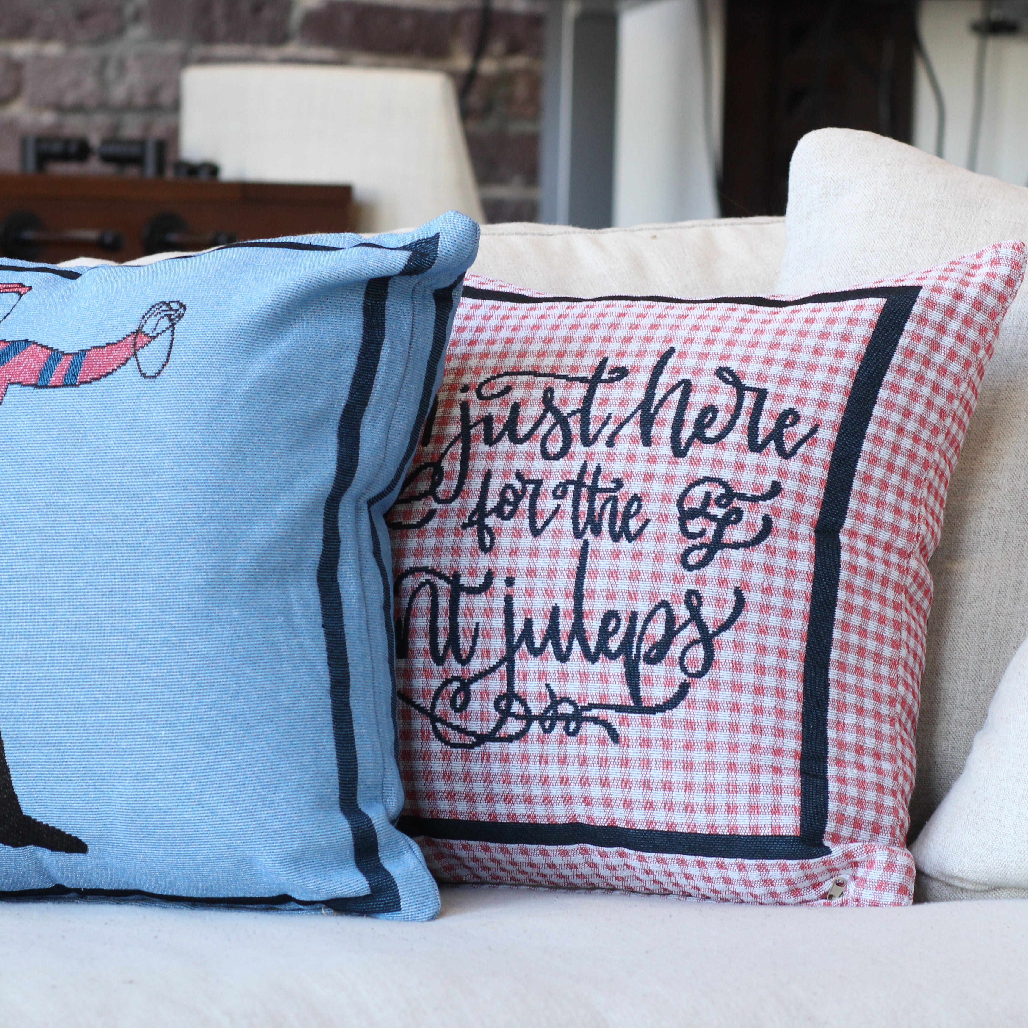 I'm Just Here For The Mint Juleps Pillow (Pink) - Barrel Down South
