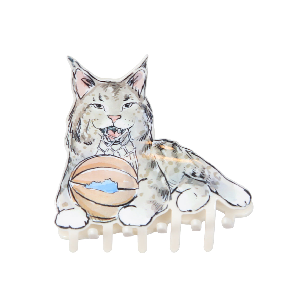 Sitting Wildcat Hair Clip - Barrel Down South
