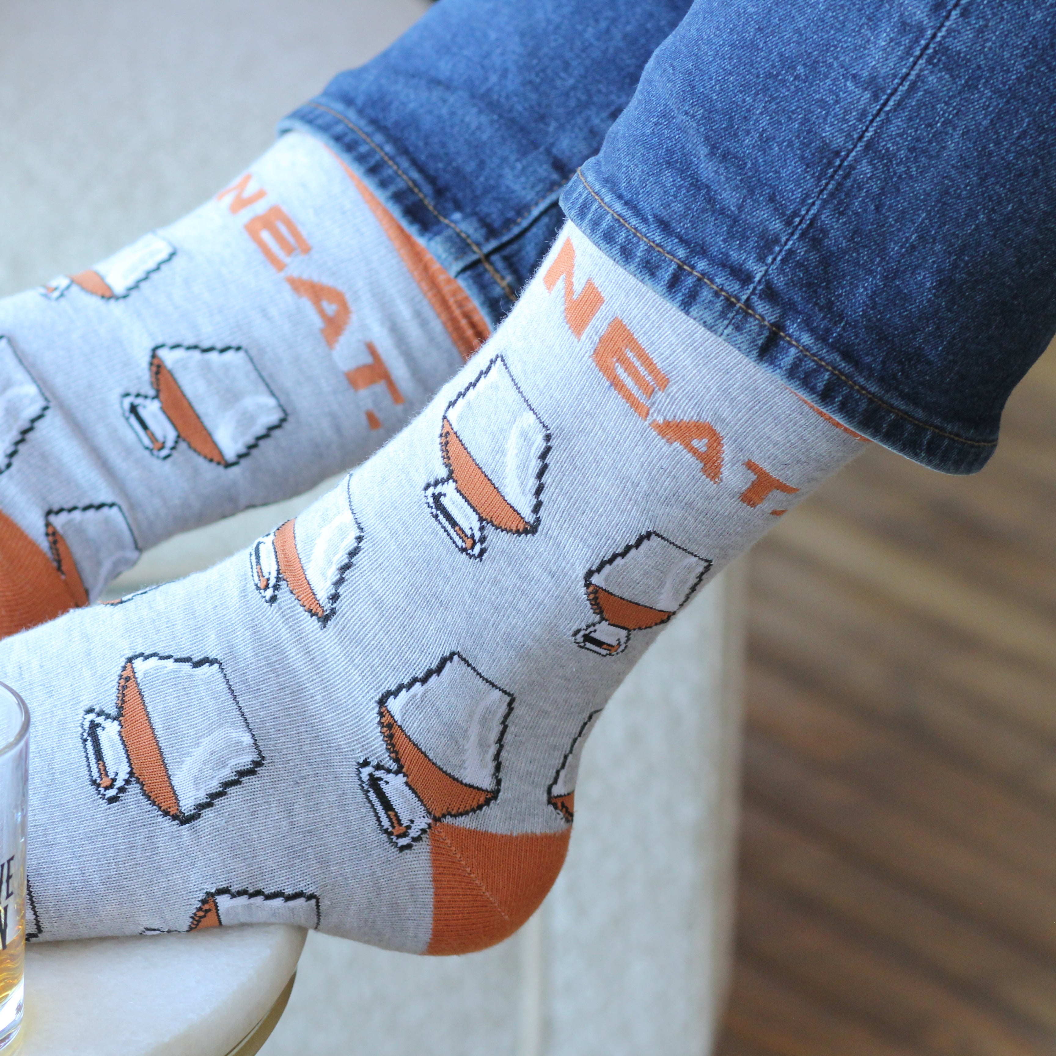 Neat Bourbon Socks - Barrel Down South