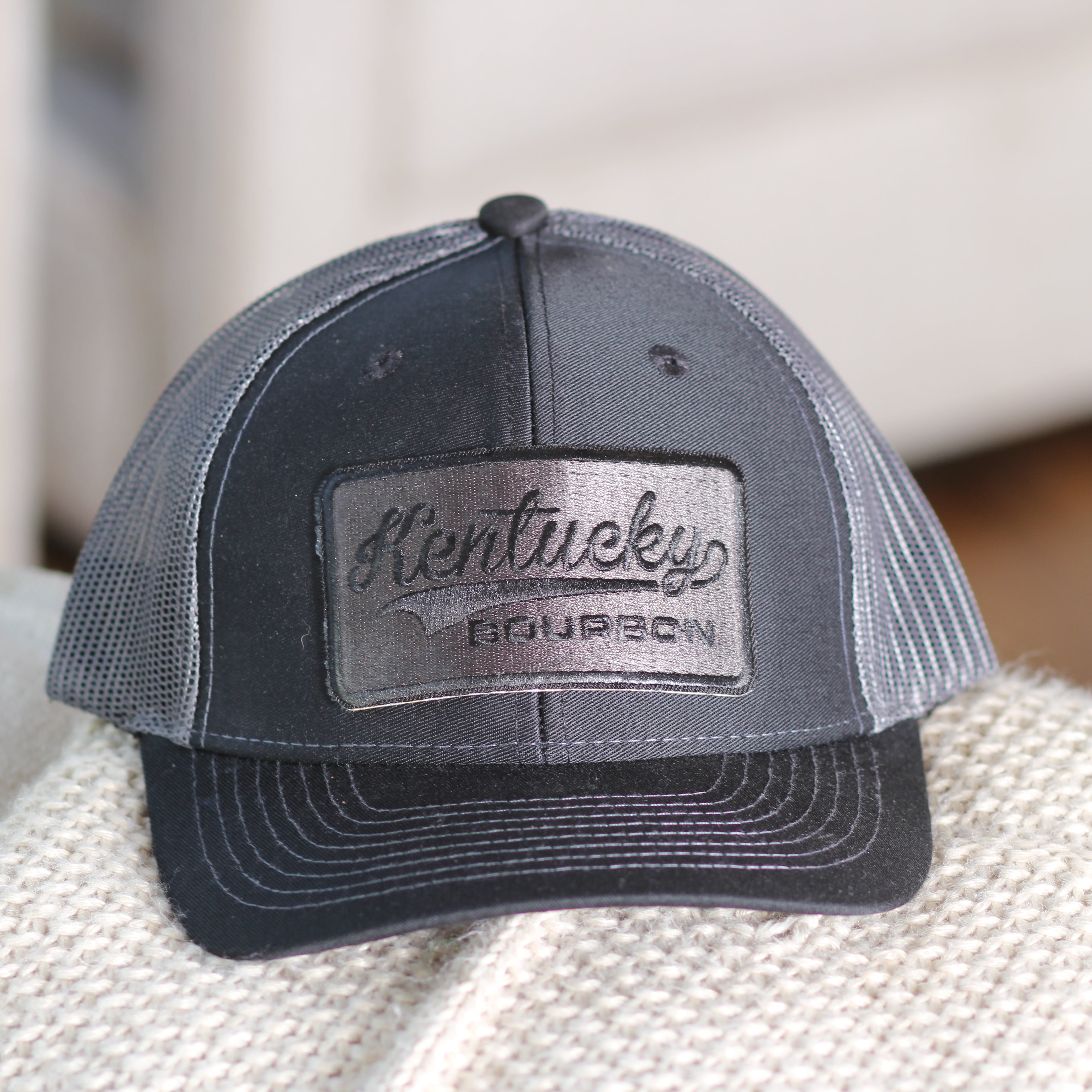 Kentucky Bourbon Black/Black Patch Hat - Barrel Down South