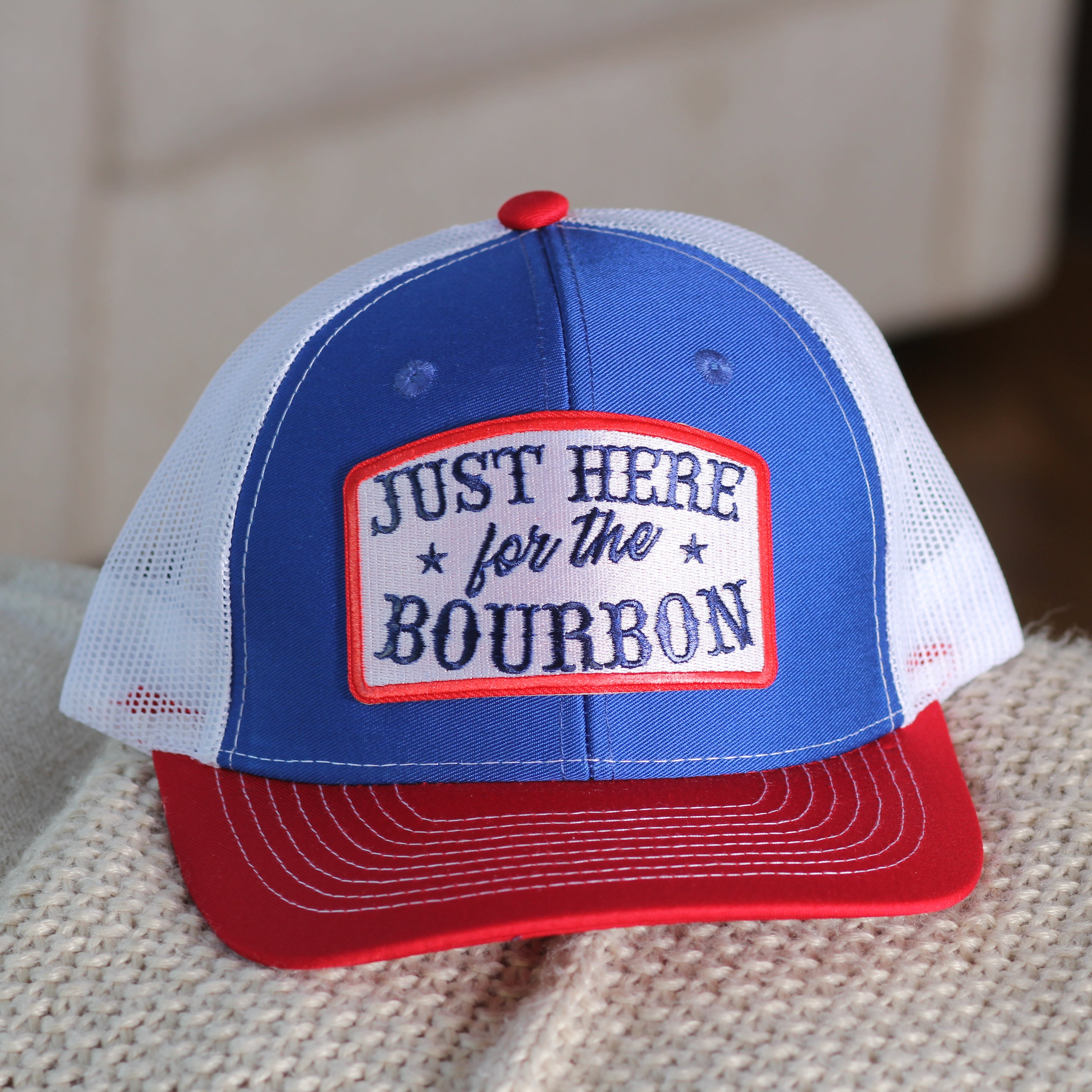 Just Here For The Bourbon Patch Hat - Barrel Down South
