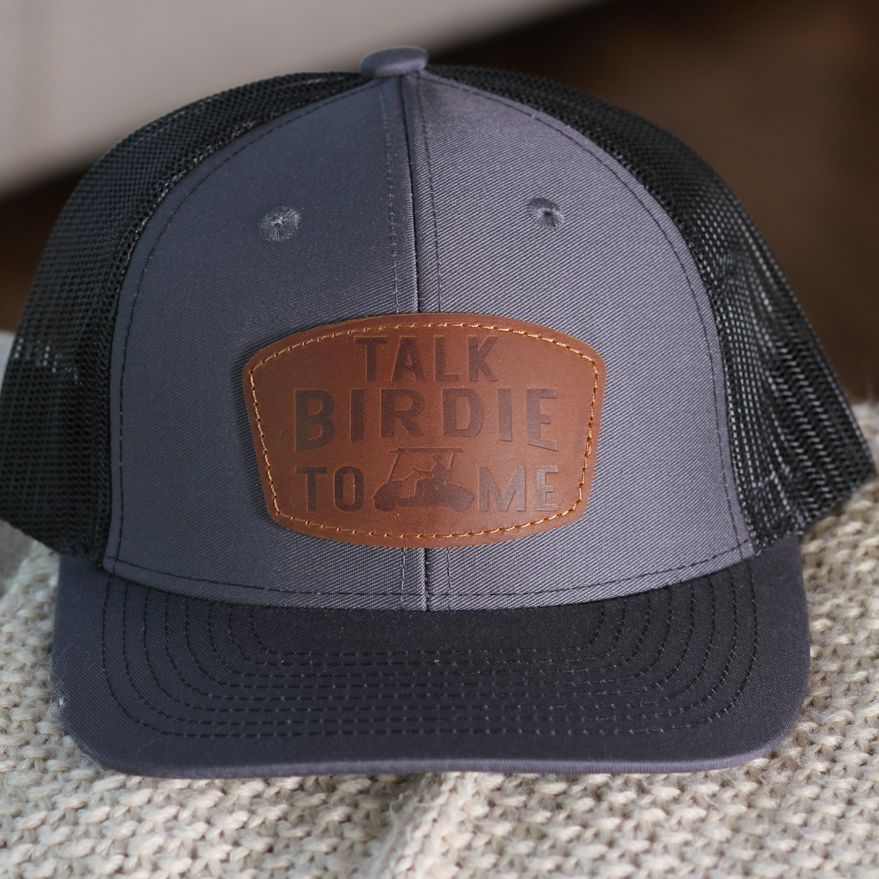 Talk Birdie To Me Golf Leather Patch Hat - Barrel Down South