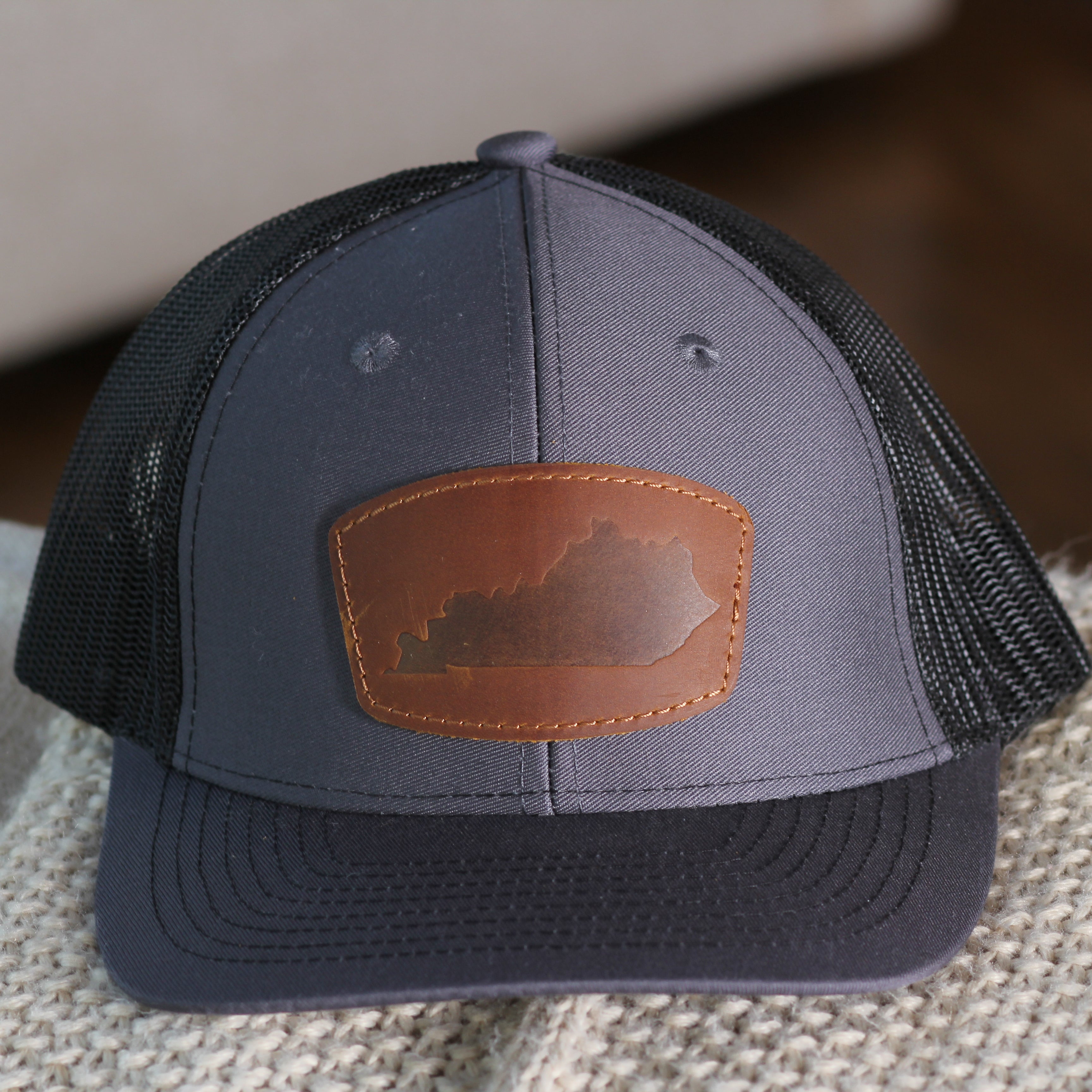 Kentucky KY Shape Leather Patch Hat - Barrel Down South