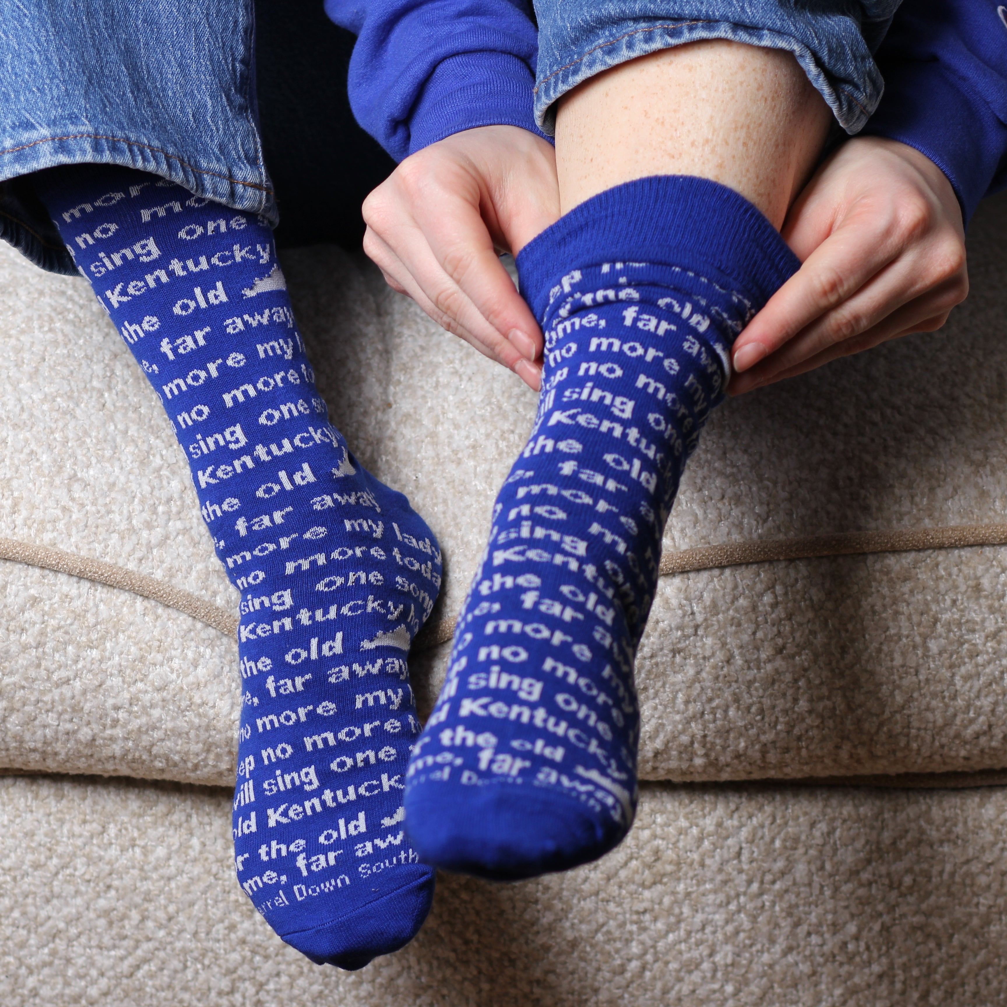 Blue Weep No More Socks - Barrel Down South