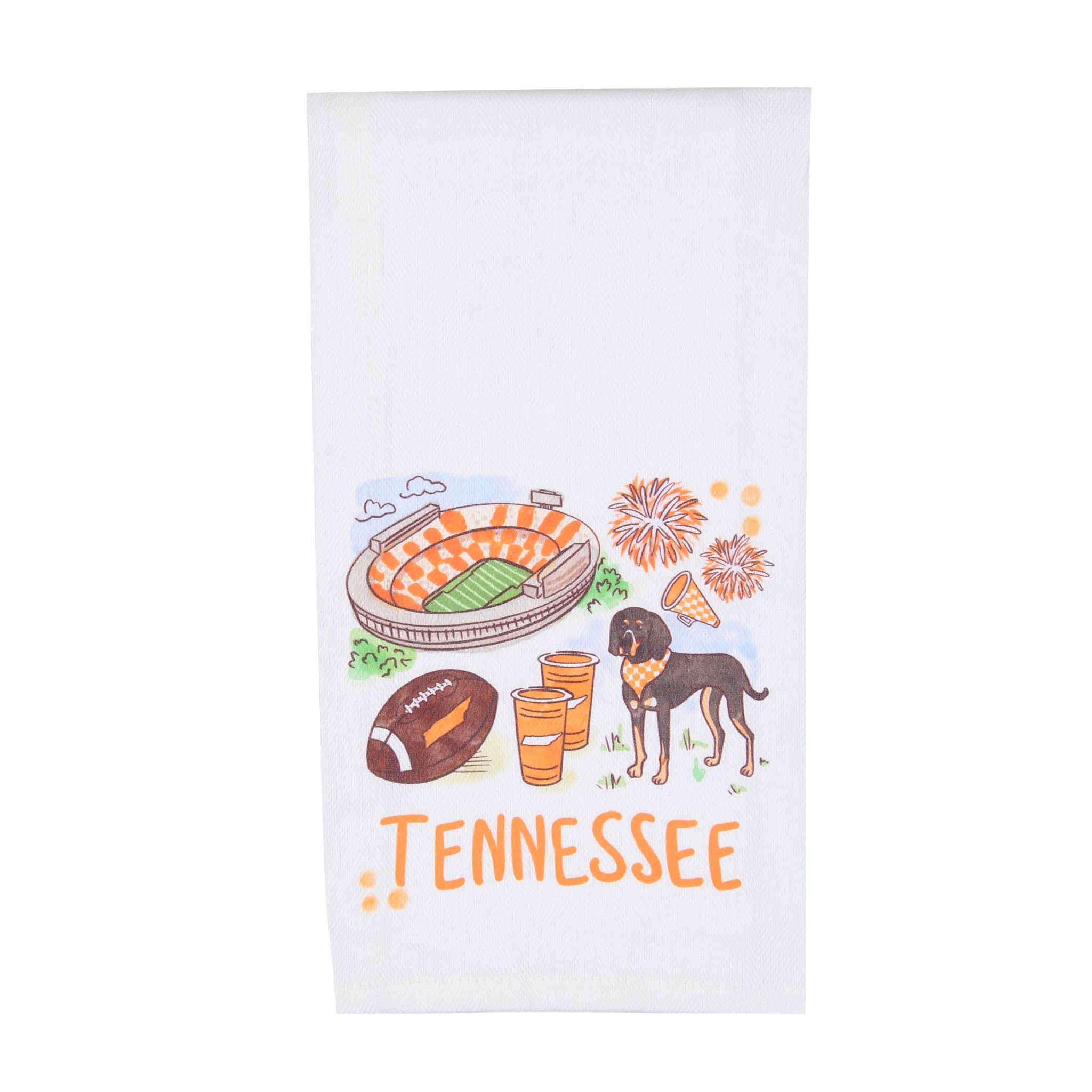 Large Tennessee Icons Tea Towel - Barrel Down South