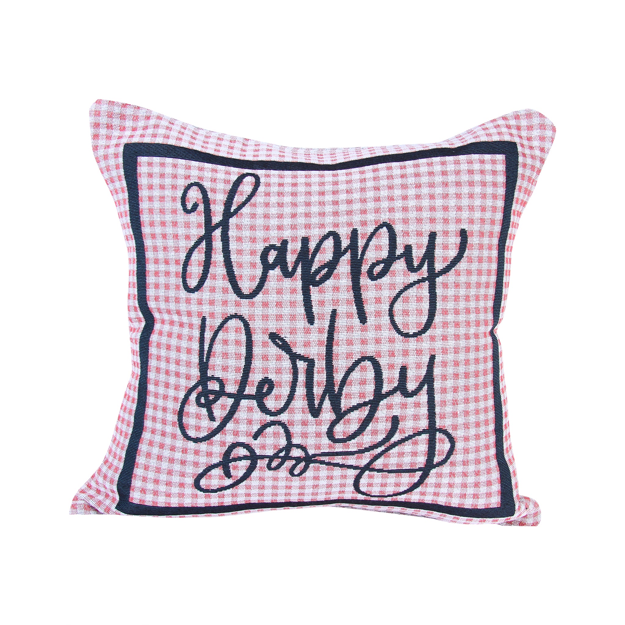 Happy Derby Pillow (Pink Plaid) - Barrel Down South