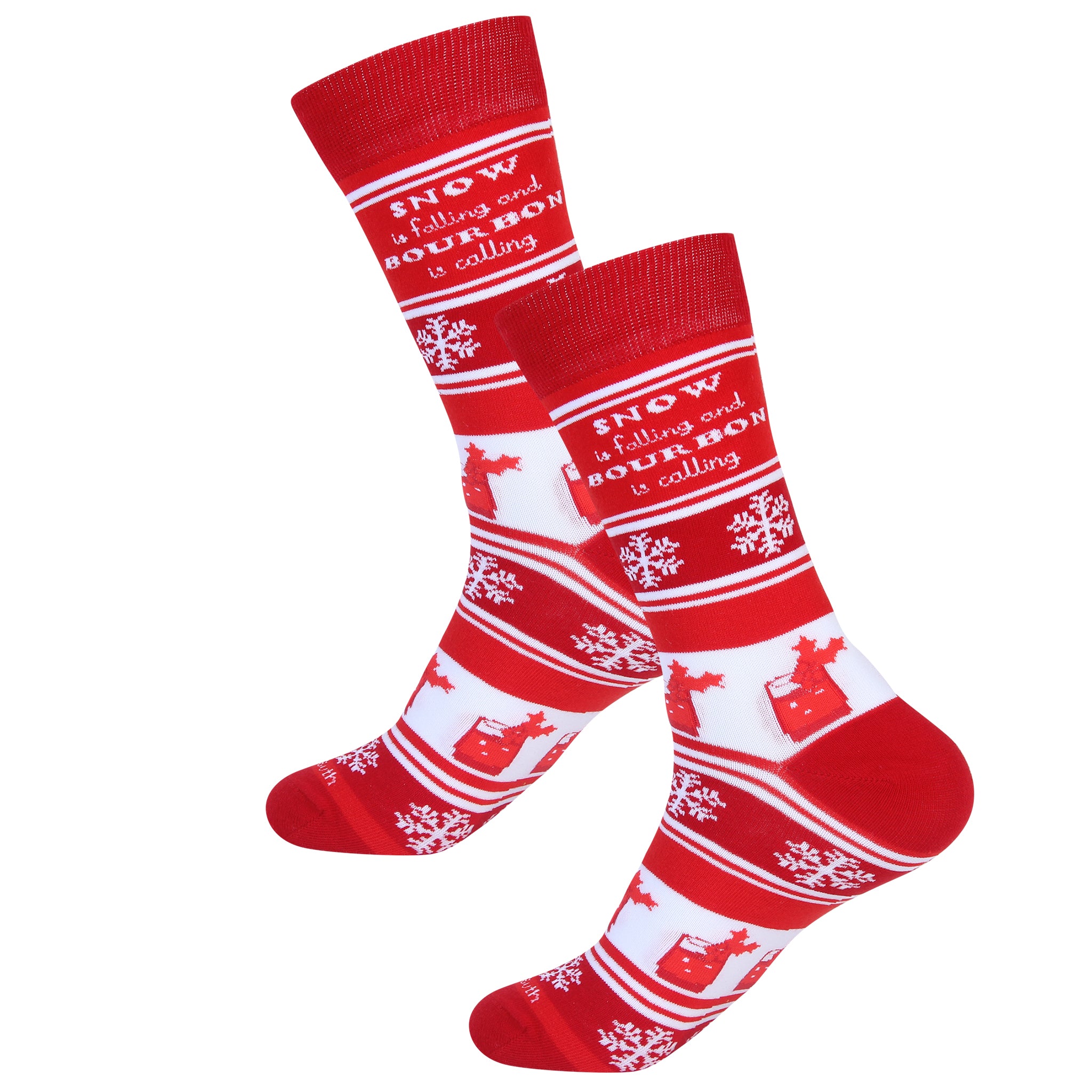 Snow is Falling And Bourbon Is Calling Socks - Barrel Down South