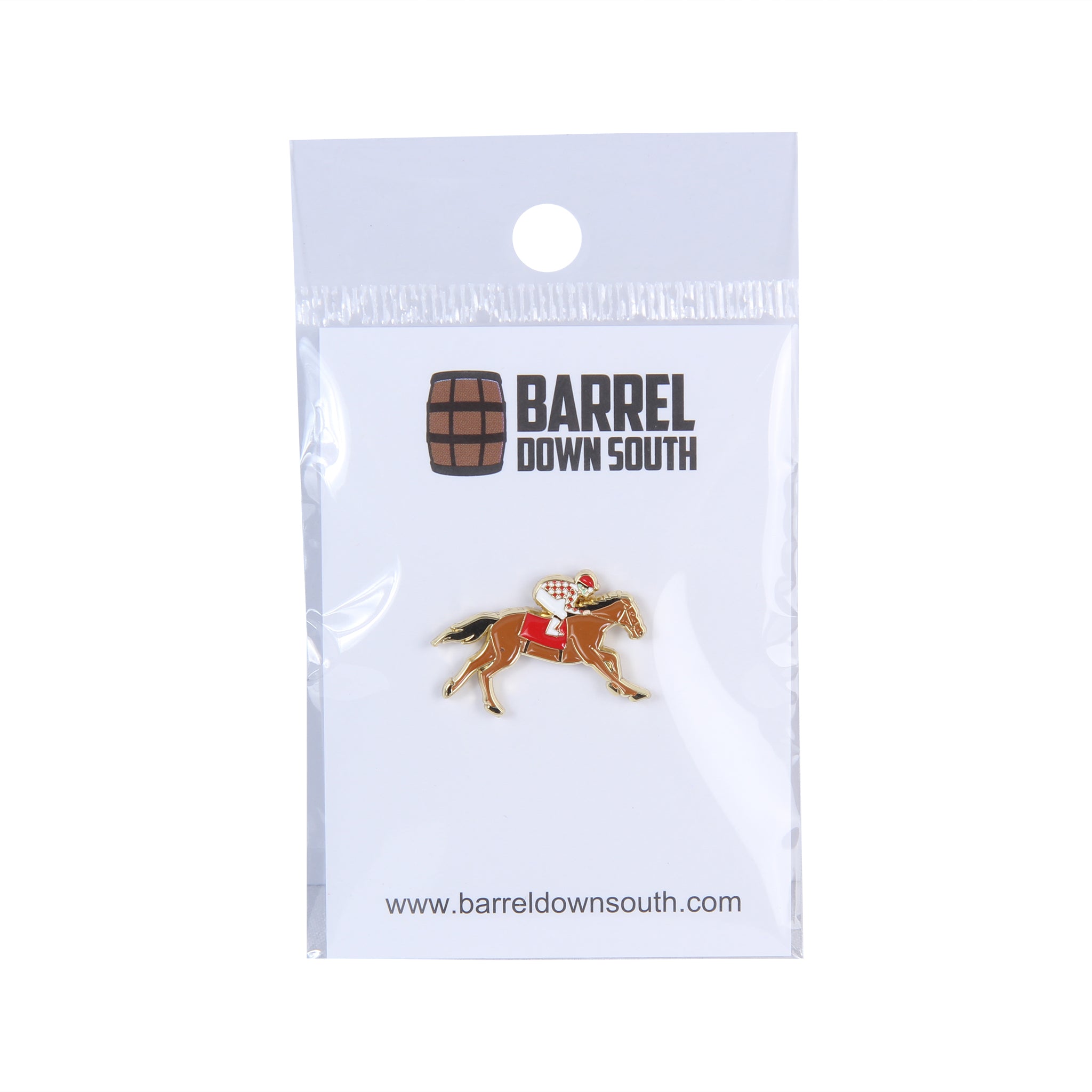 Race Horse Lapel Pin - Barrel Down South