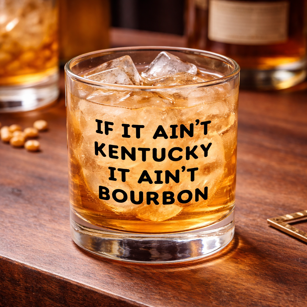 If It Ain't Kentucky It Ain't Bourbon Rocks Glass - Barrel Down South