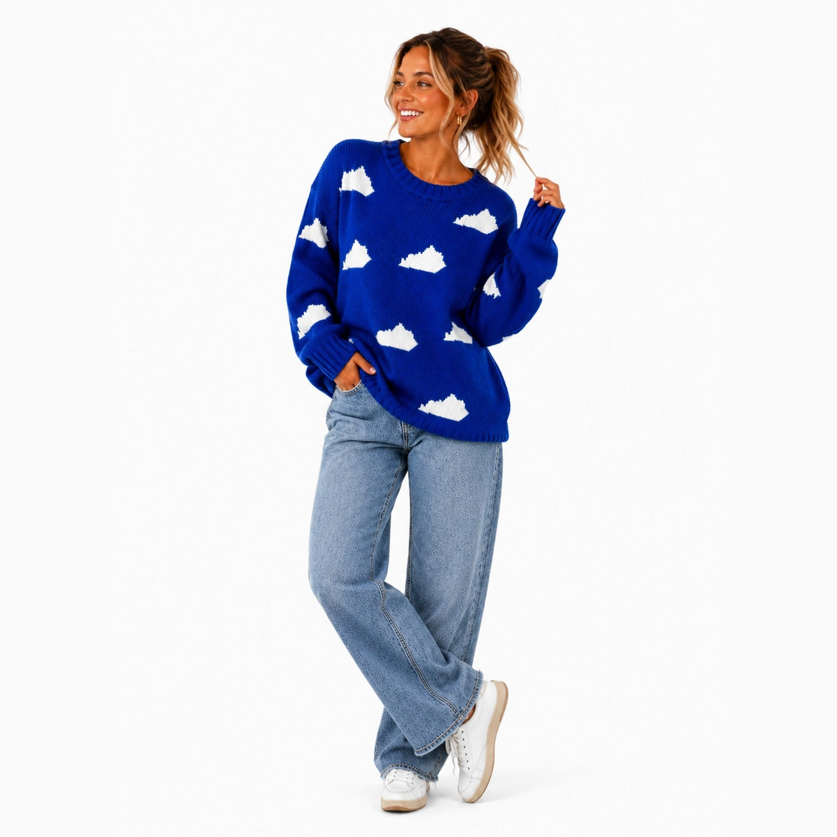 Blue Kentucky Shape Sweater - Barrel Down South