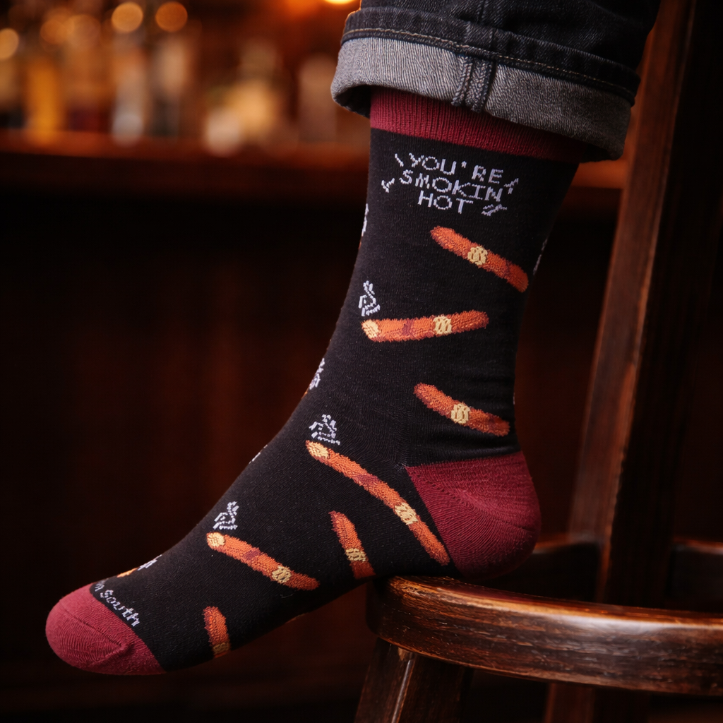 You're Smoking Hot Cigar Socks - Barrel Down South