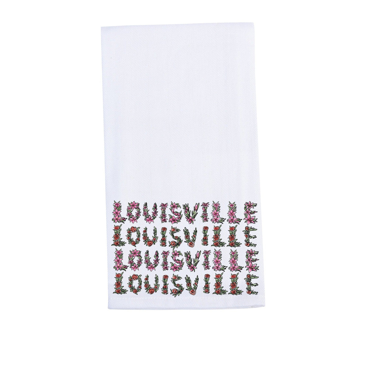 Stacked Louisville Rose and Lily Tea Towel - Barrel Down South