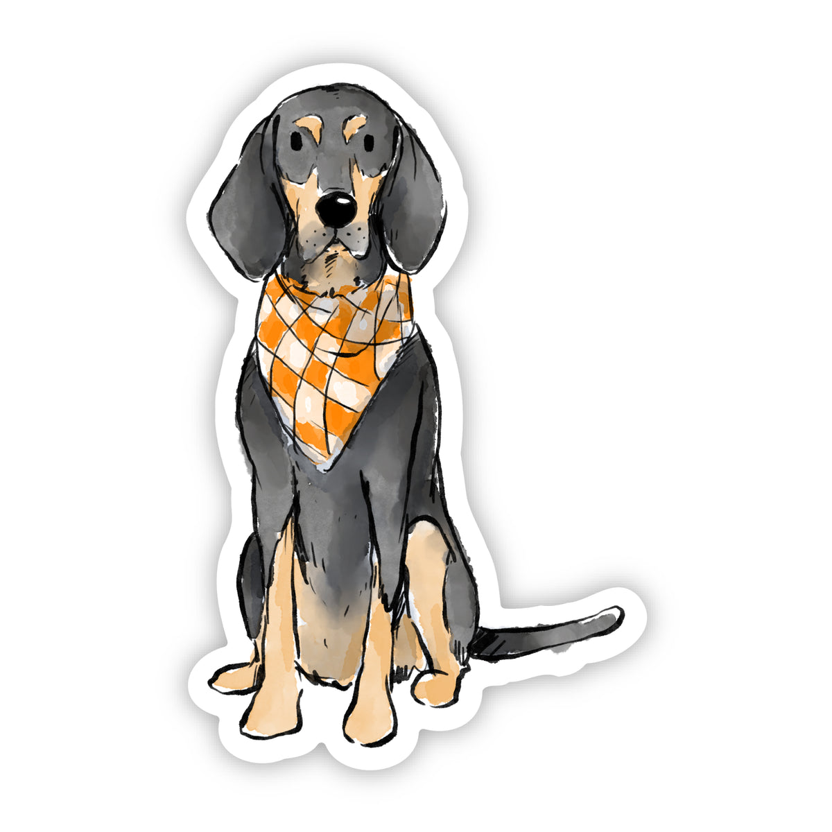 EW Designs 'Got Bluetick' Coonhound Dog Bumper Sticker - 5" Vinyl Decal For Car, Truck, Laptop