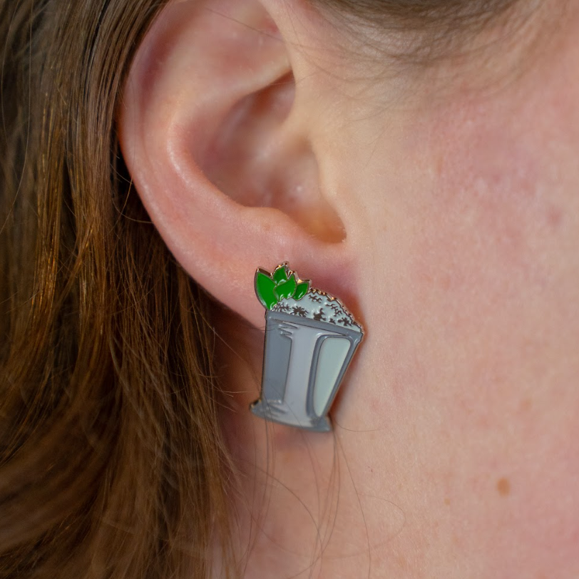 Mint Julep Enamel Stud Earrings - Barrel Down South
