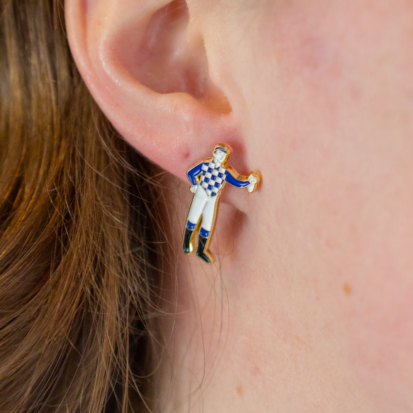 Standing Jockey Stud Earrings - Barrel Down South