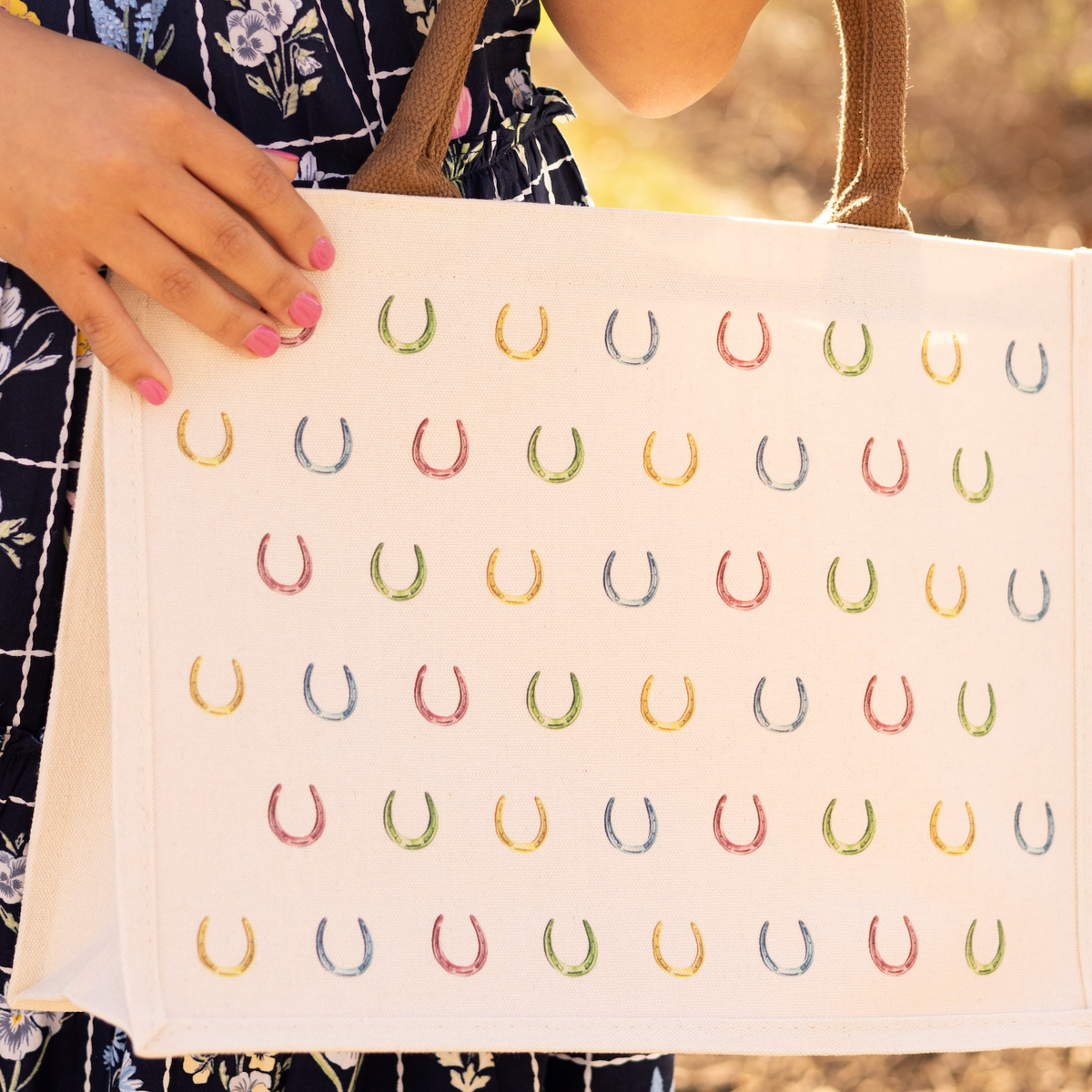 Multi Color Horseshoe Tote Bag - Barrel Down South